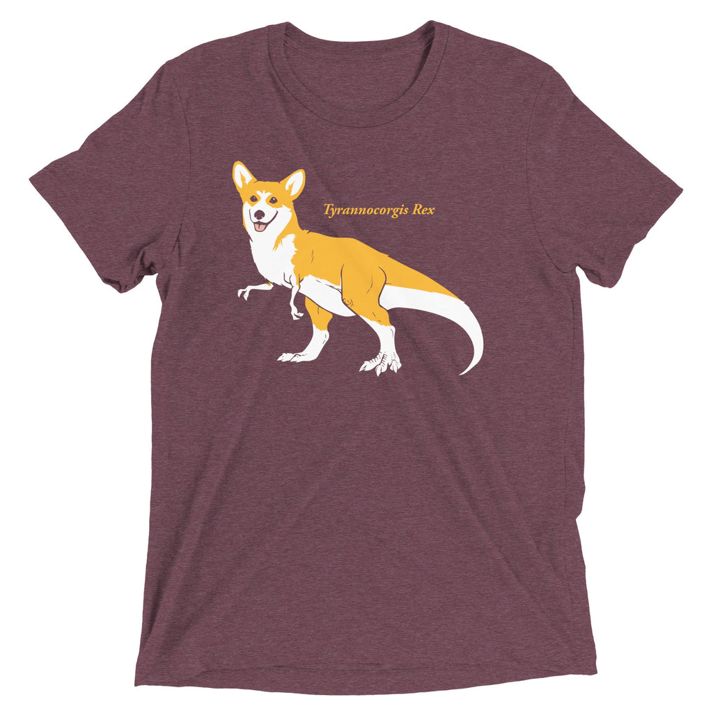 Tyrannocorgis Rex Men's Tri-Blend Tee