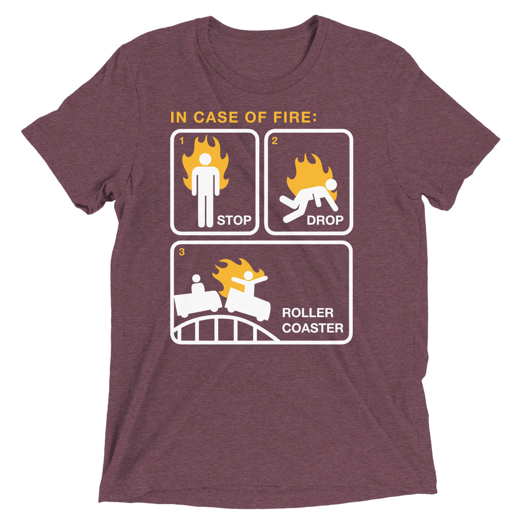 Stop Drop Roller Coaster Men's Tri-Blend Tee