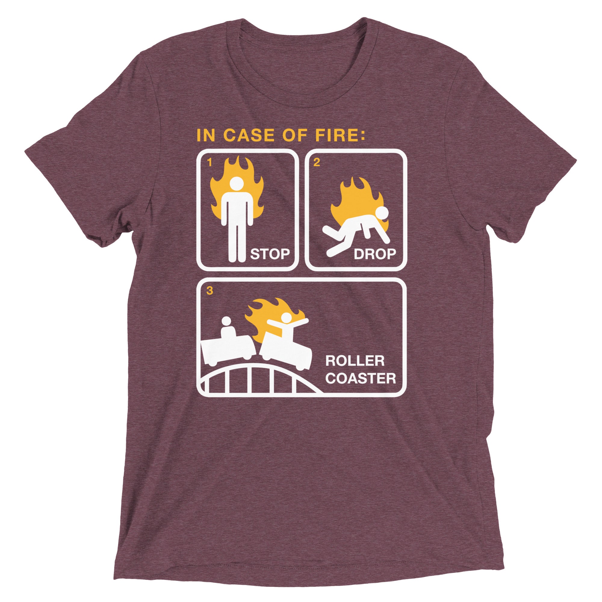 Stop Drop Roller Coaster Men's Tri-Blend Tee