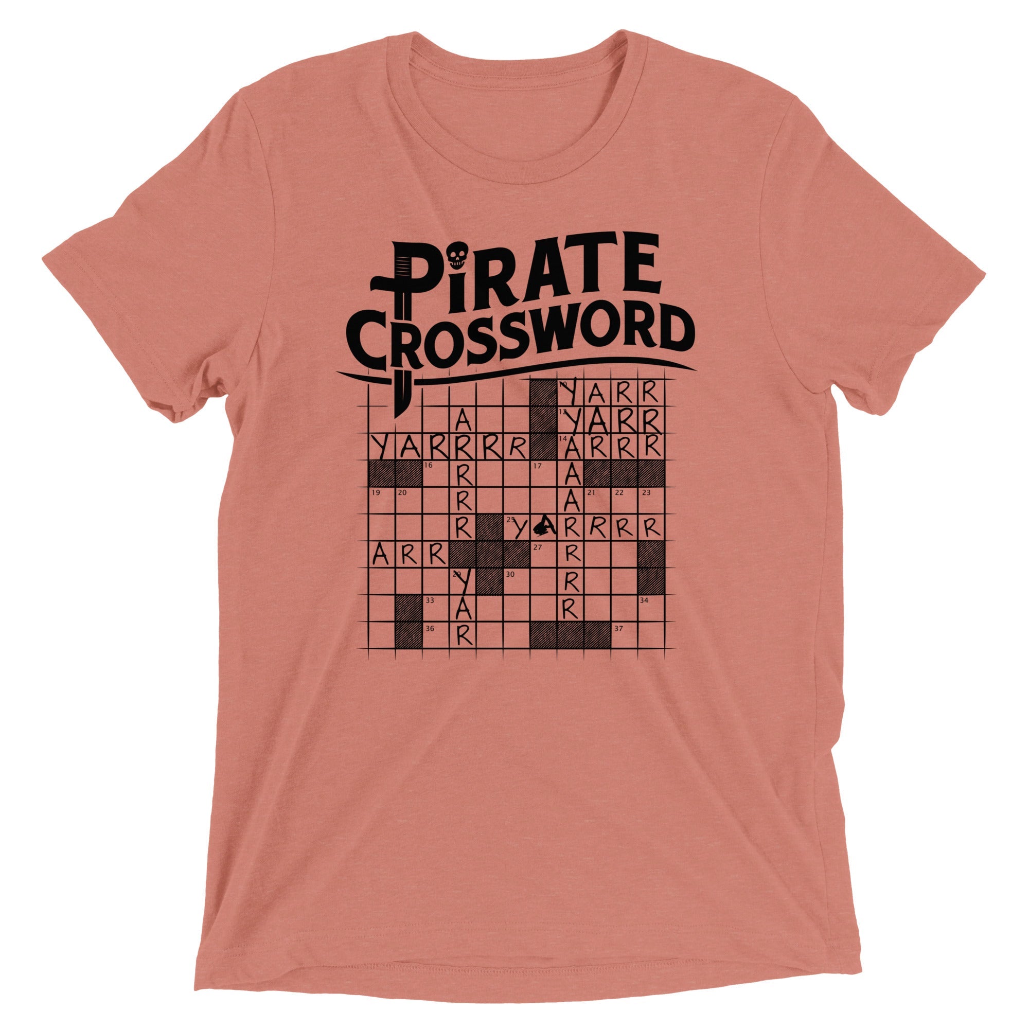 Pirate Crossword Men's Tri-Blend Tee