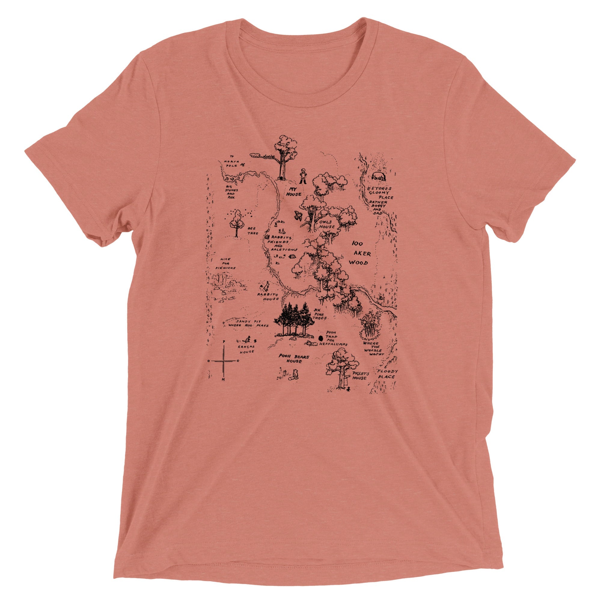 100 Acre Map Men's Tri-Blend Tee