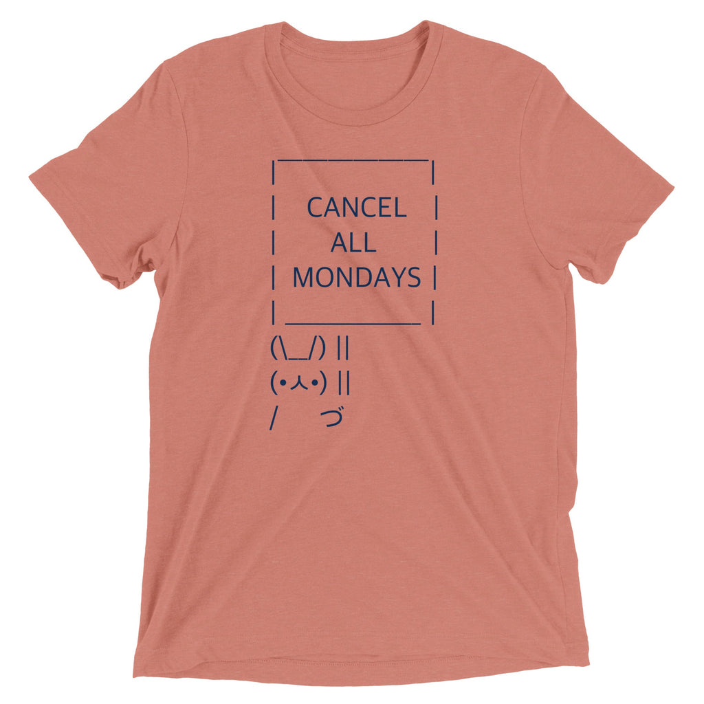 Cancel All Mondays Bunny Men's Tri-Blend Tee