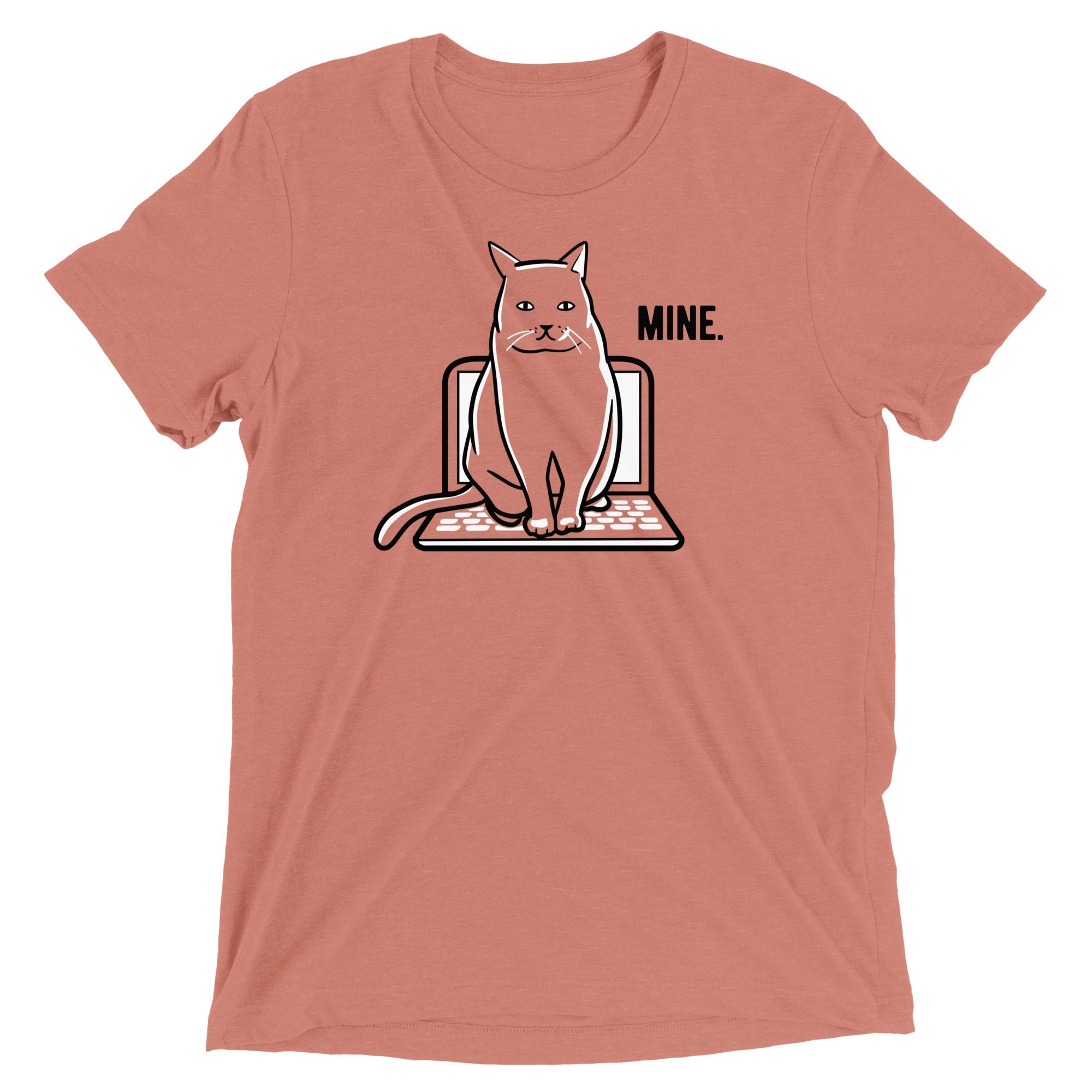 Mine Computer Cat Men's Tri-Blend Tee