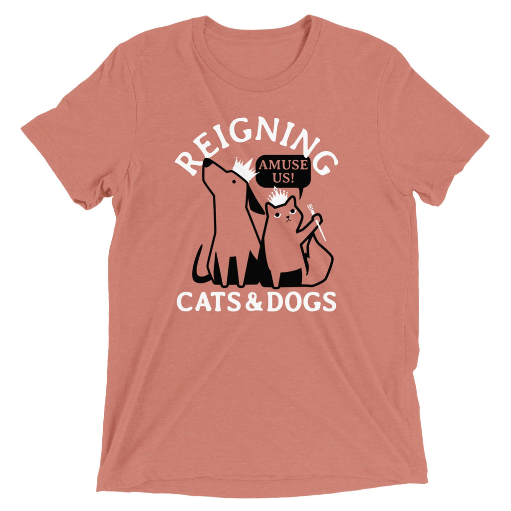 Reigning Cats And Dogs Men's Tri-Blend Tee