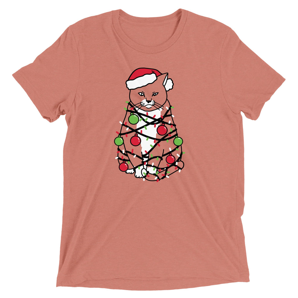 Meowy Christmas Men's Tri-Blend Tee
