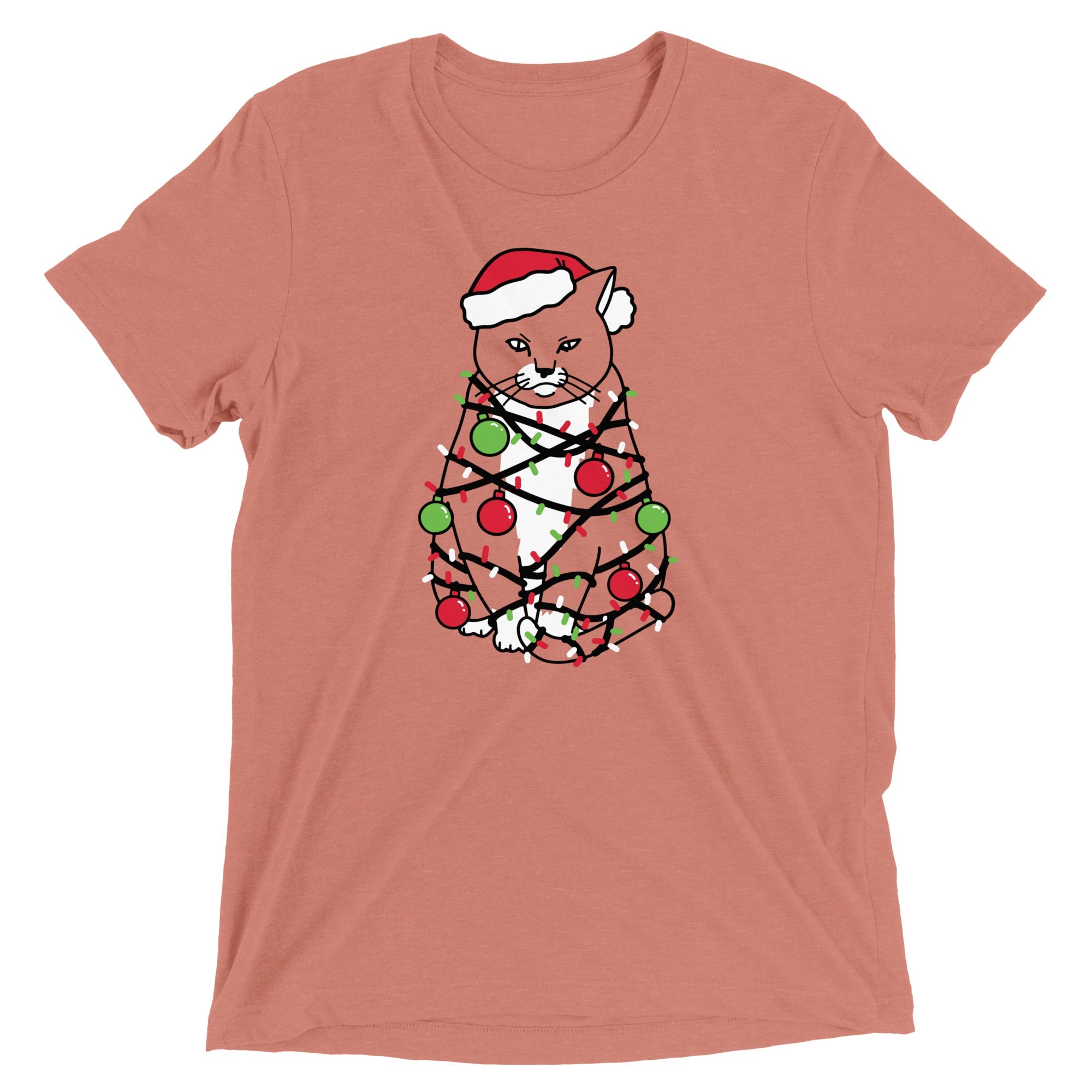 Meowy Christmas Men's Tri-Blend Tee