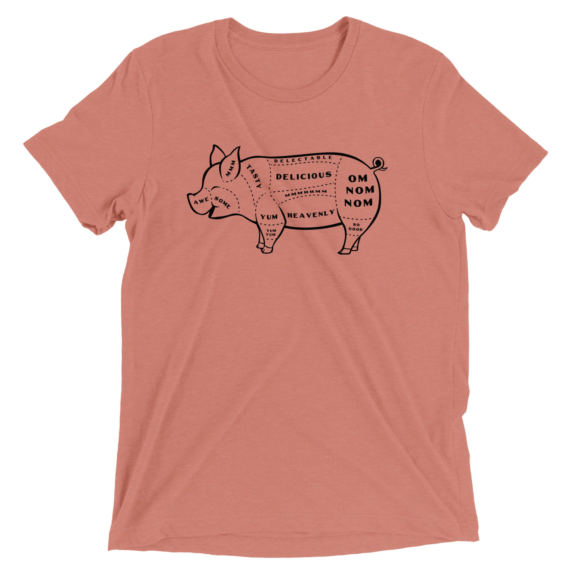 Tasty Pig Cuts Men's Tri-Blend Tee
