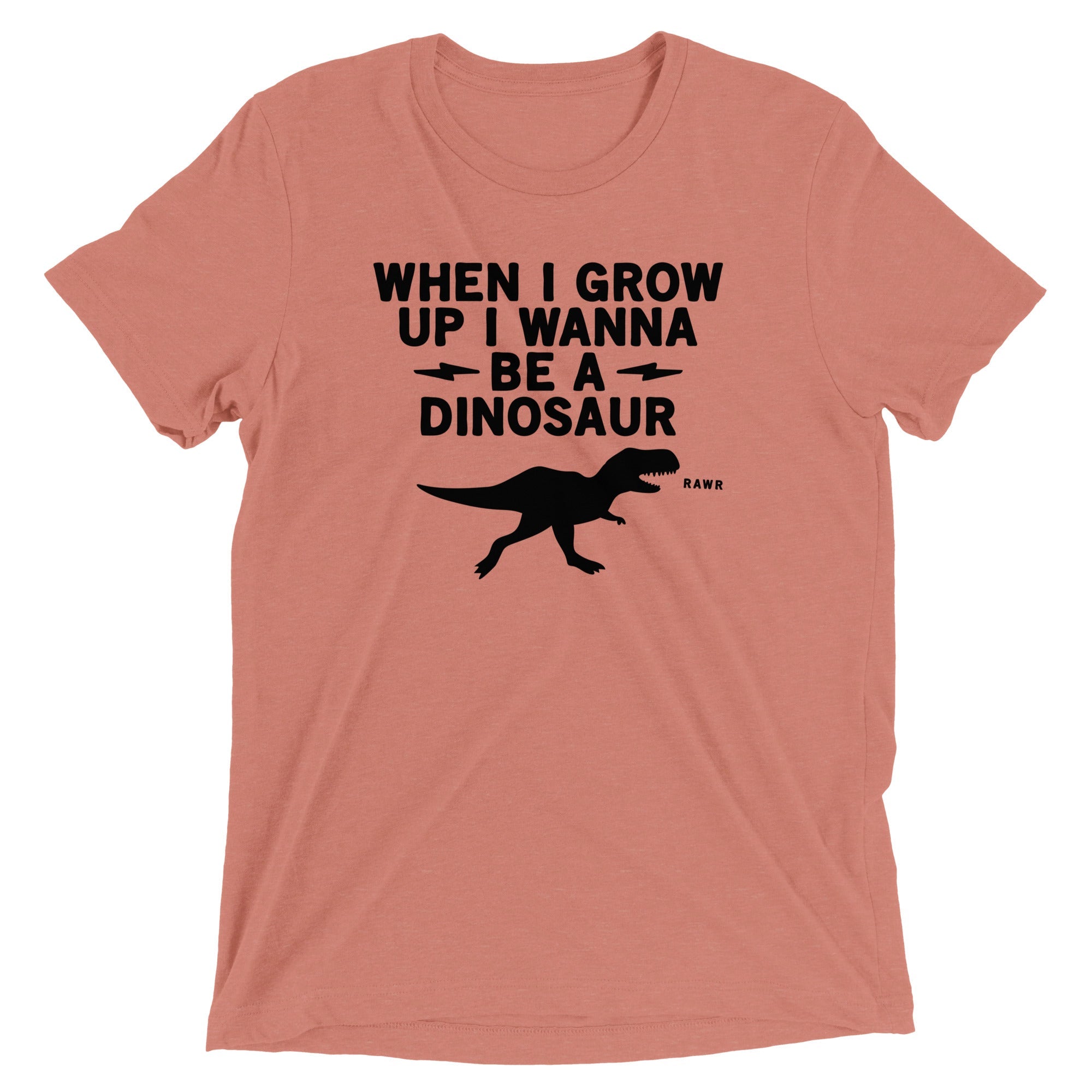When I Grow Up I Wanna Be A Dinosaur Men's Tri-Blend Tee