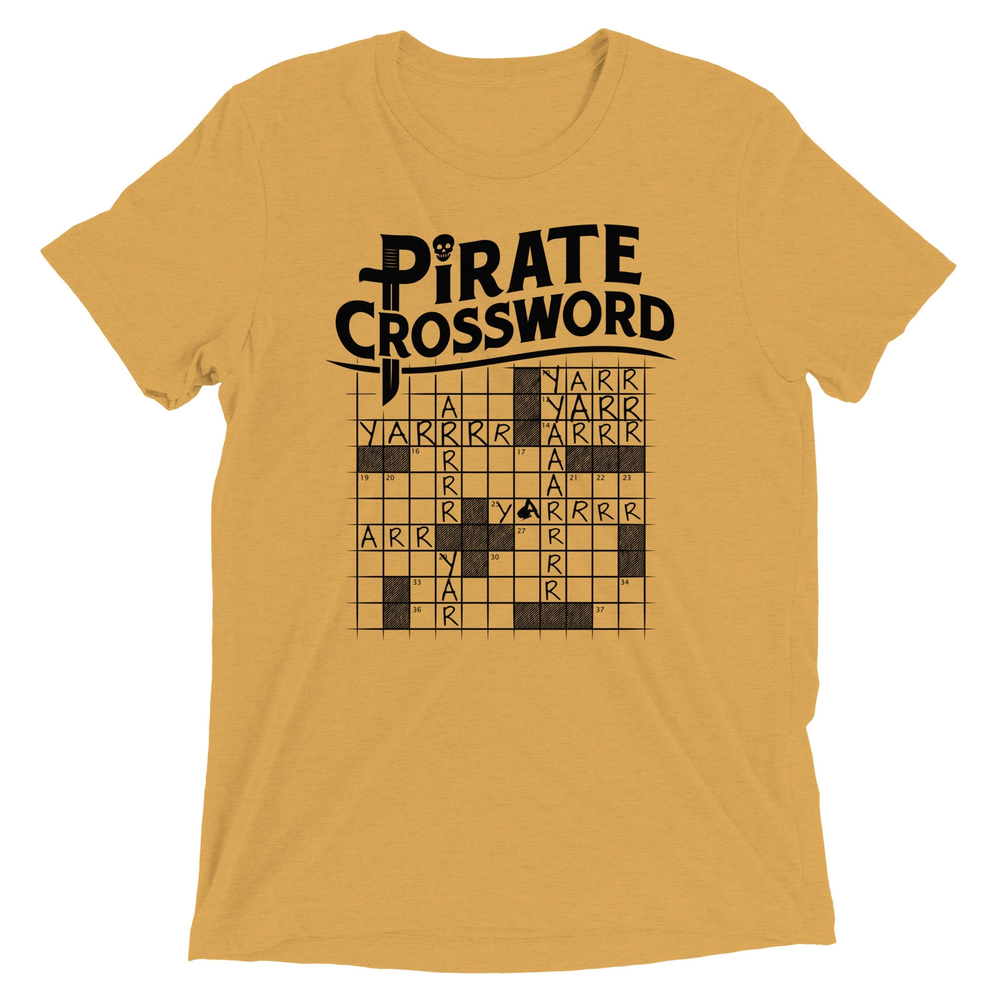 Pirate Crossword Men's Tri-Blend Tee