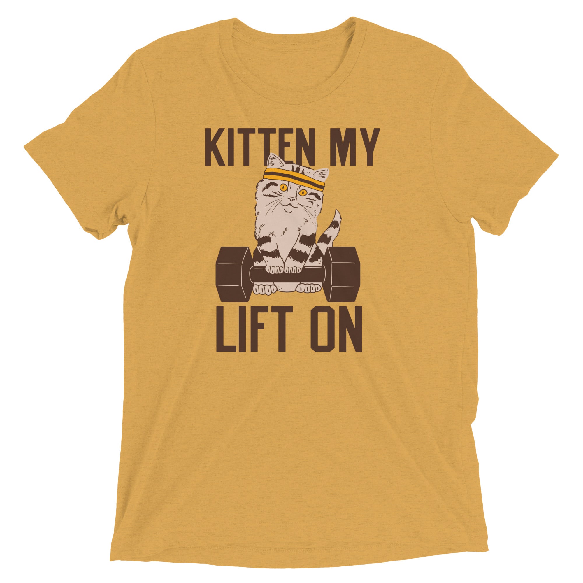 Kitten My Lift On Men's Tri-Blend Tee
