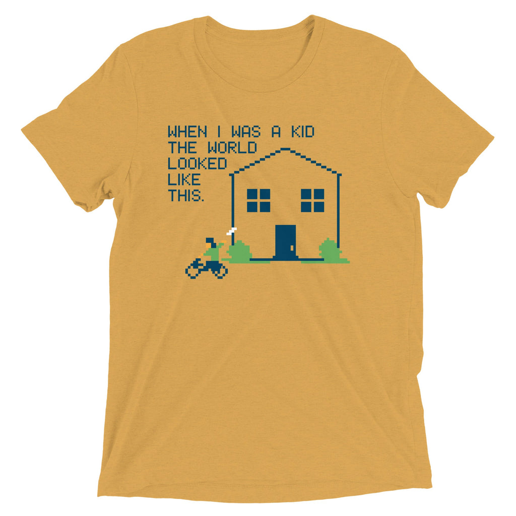 When I Was A Kid The World Men's Tri-Blend Tee