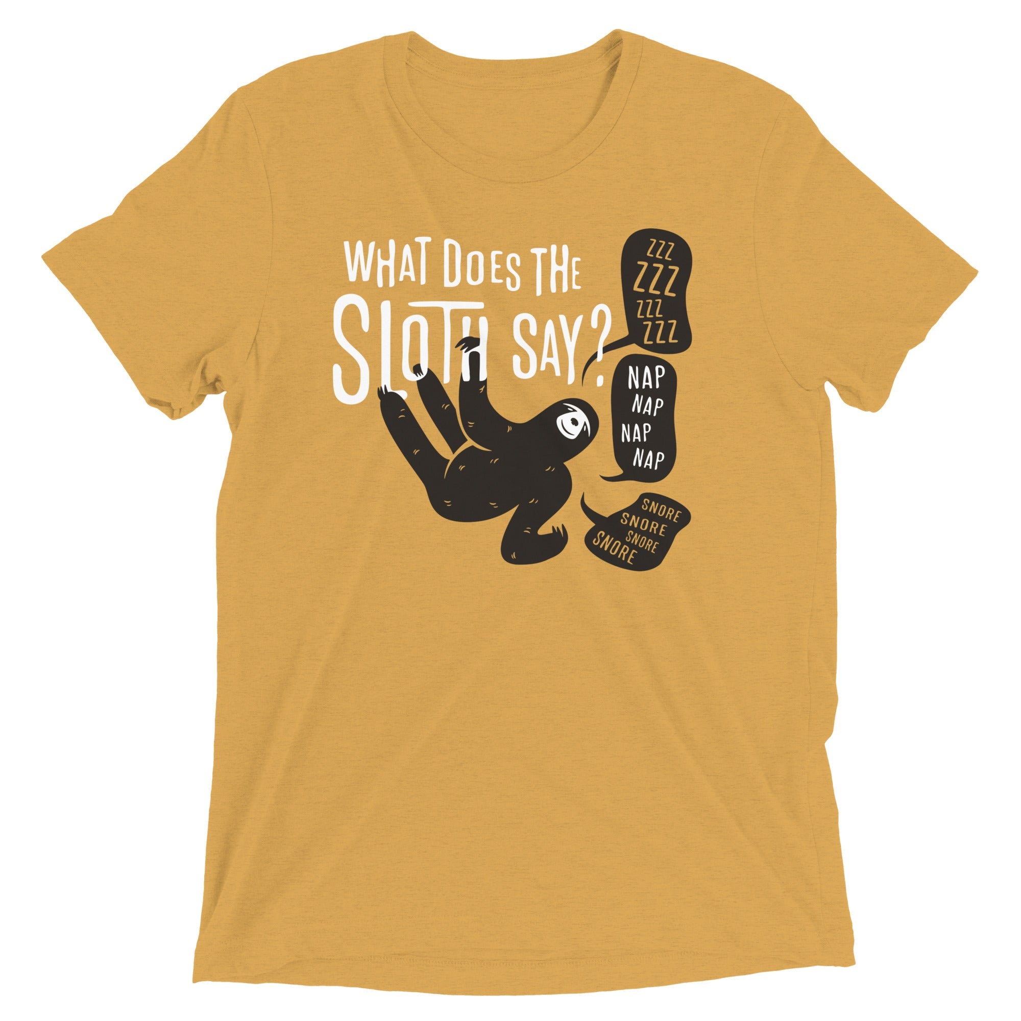 What Does The Sloth Say? Men's Tri-Blend Tee