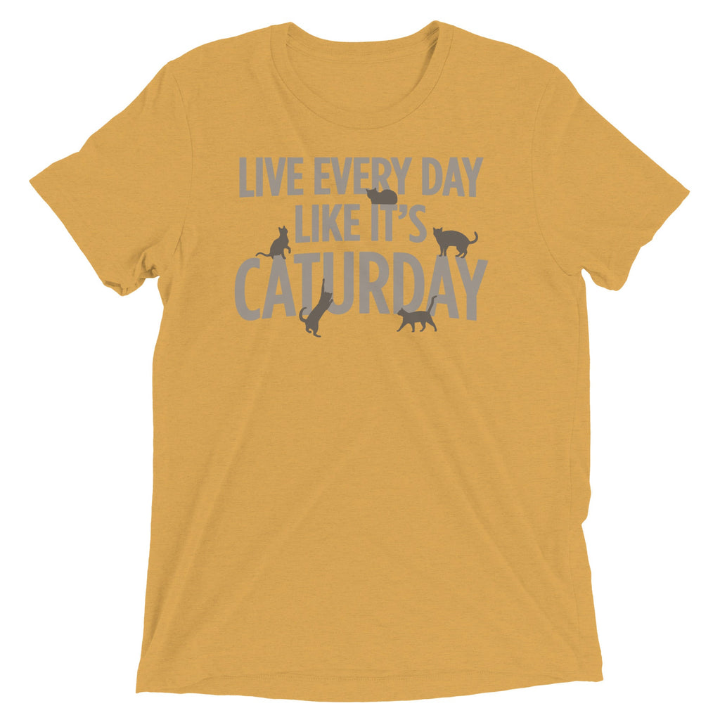 Live Every Day Like It's Caturday Men's Tri-Blend Tee