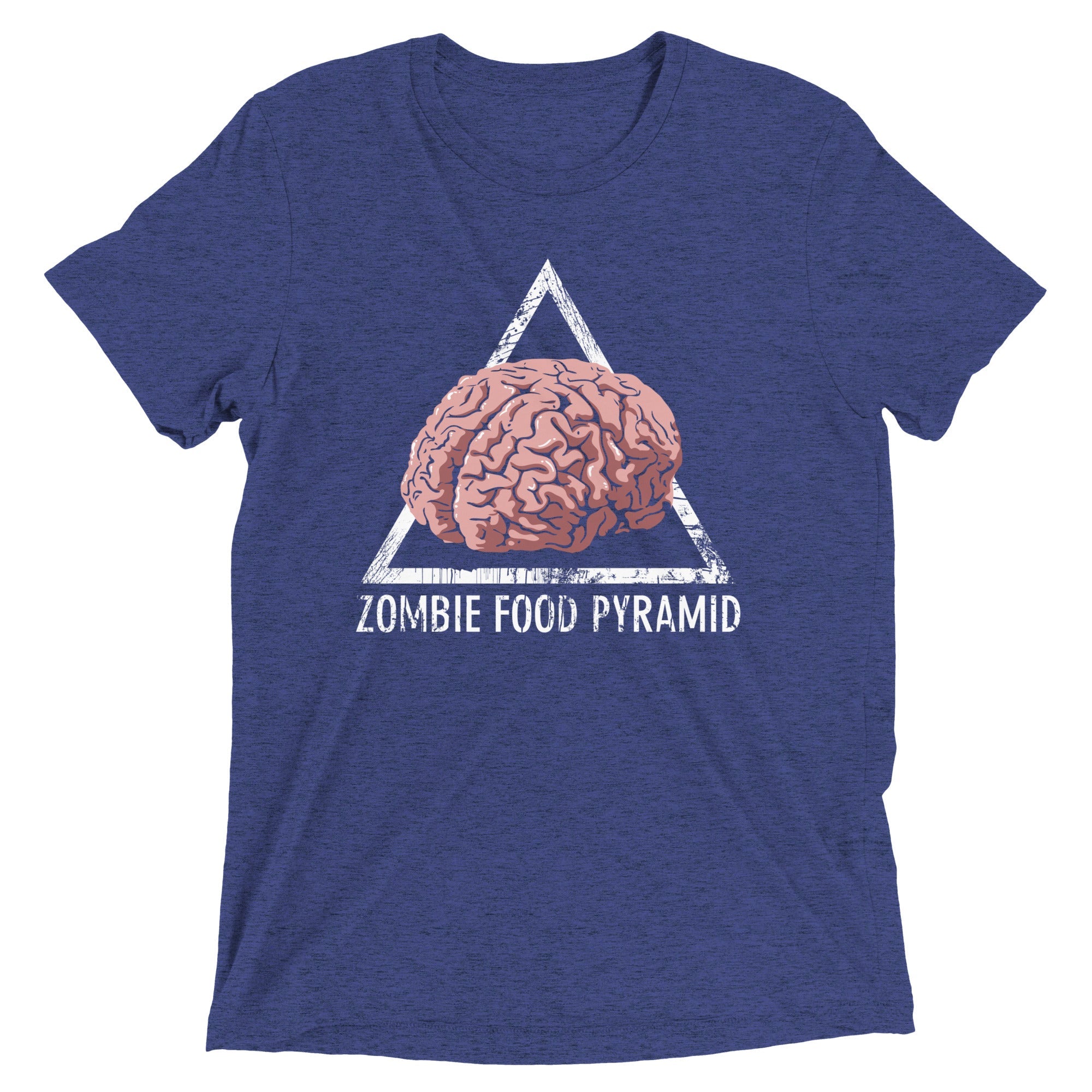 Zombie Food Pyramid Men's Tri-Blend Tee