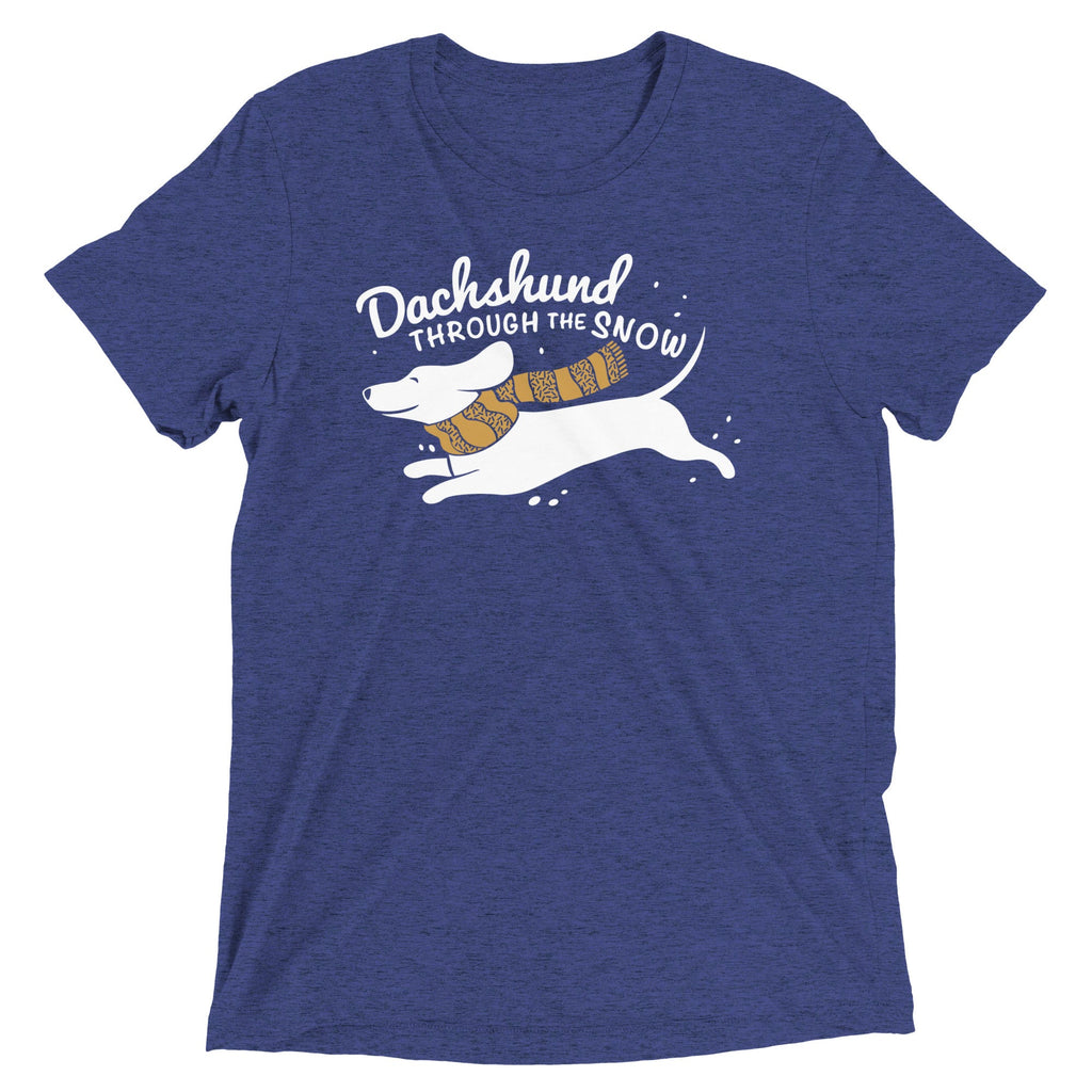 Dachshund Through The Snow Men's Tri-Blend Tee
