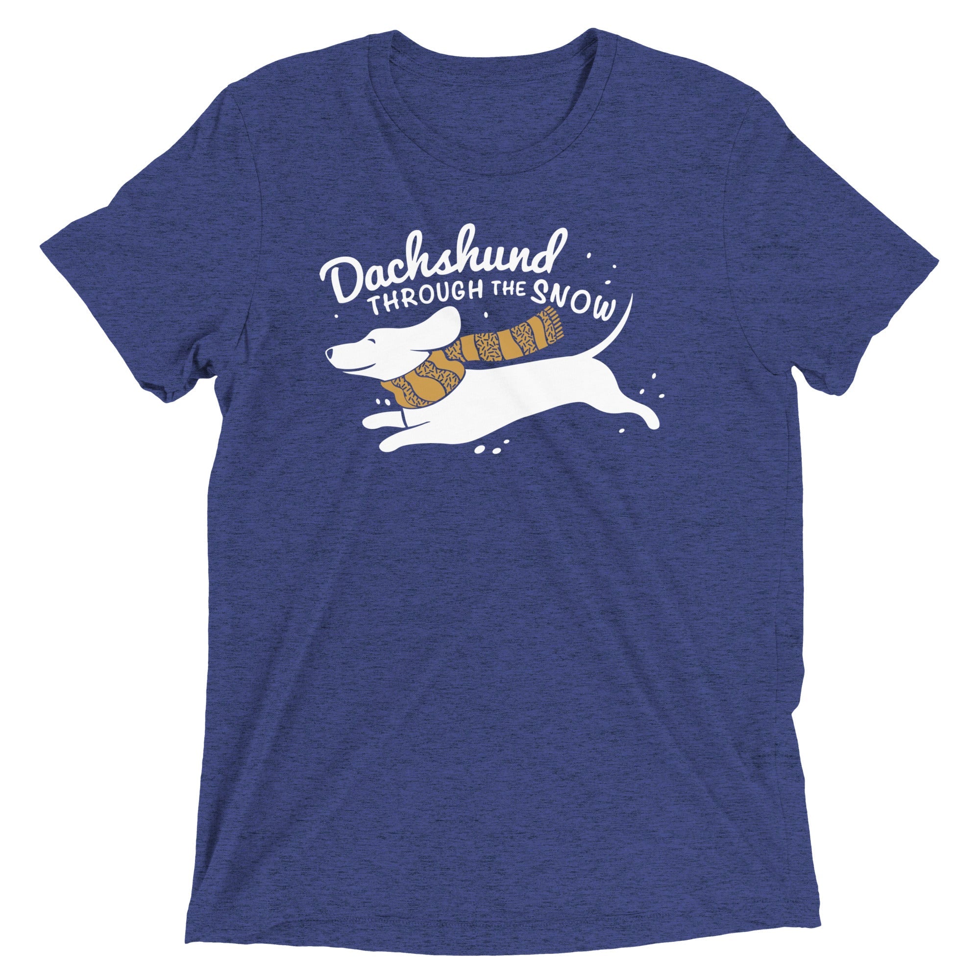 Dachshund Through The Snow Men's Tri-Blend Tee