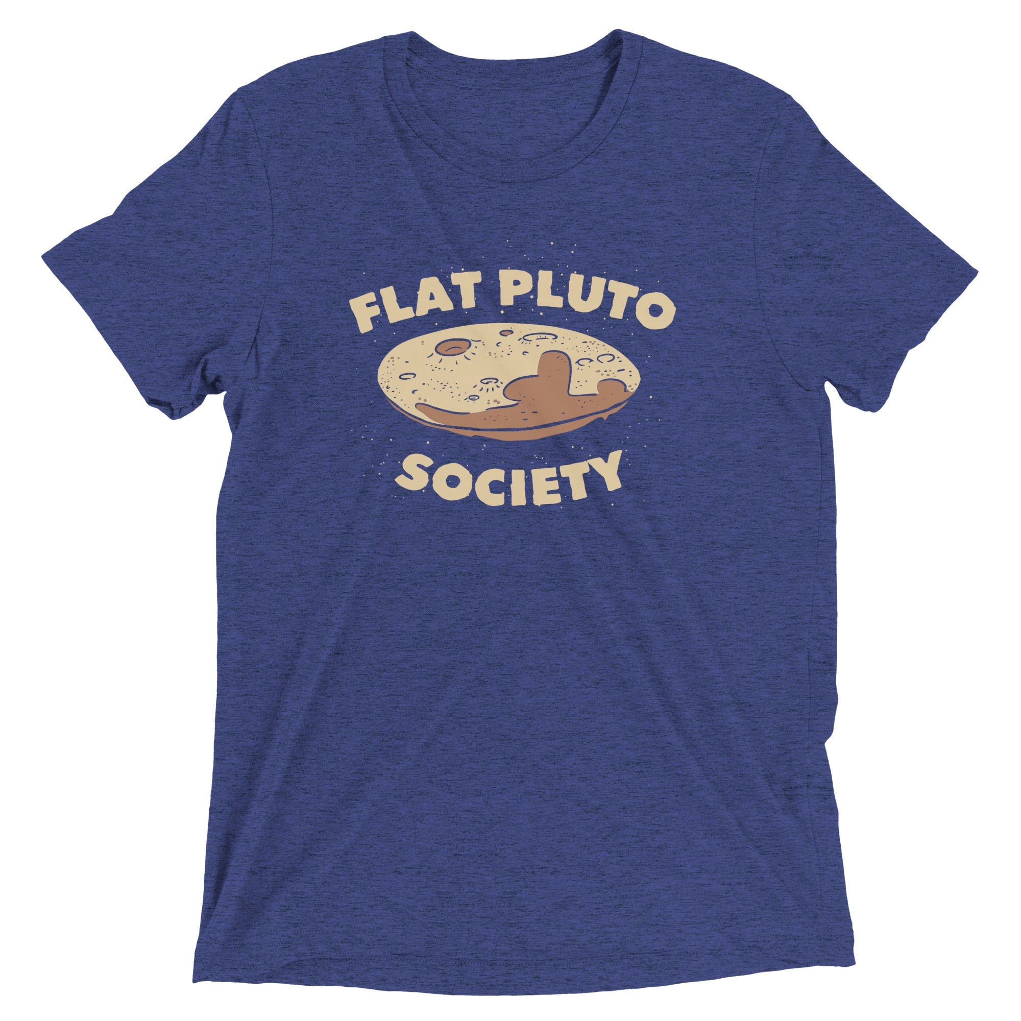 Flat Pluto Society Men's Tri-Blend Tee