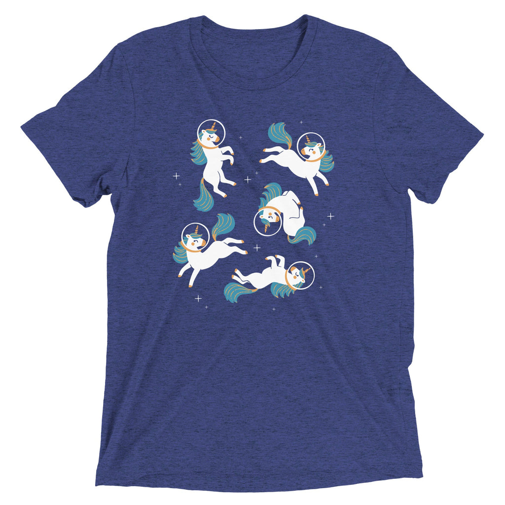 Unicorns In Space Men's Tri-Blend Tee