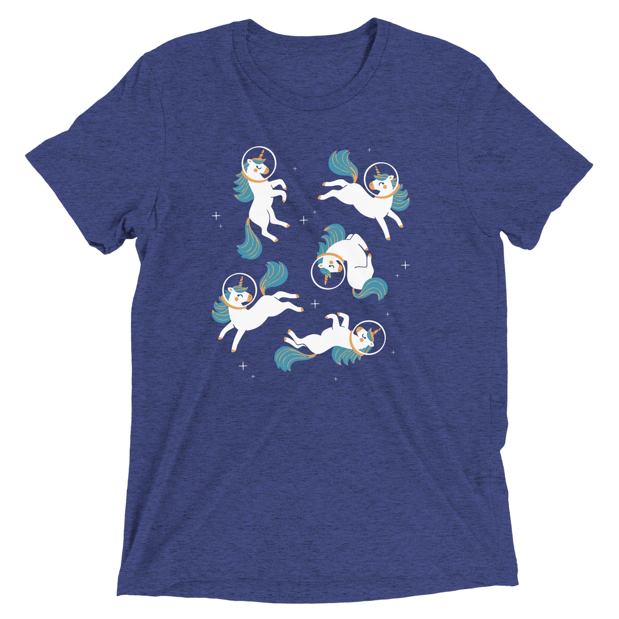 Unicorns In Space Men's Tri-Blend Tee