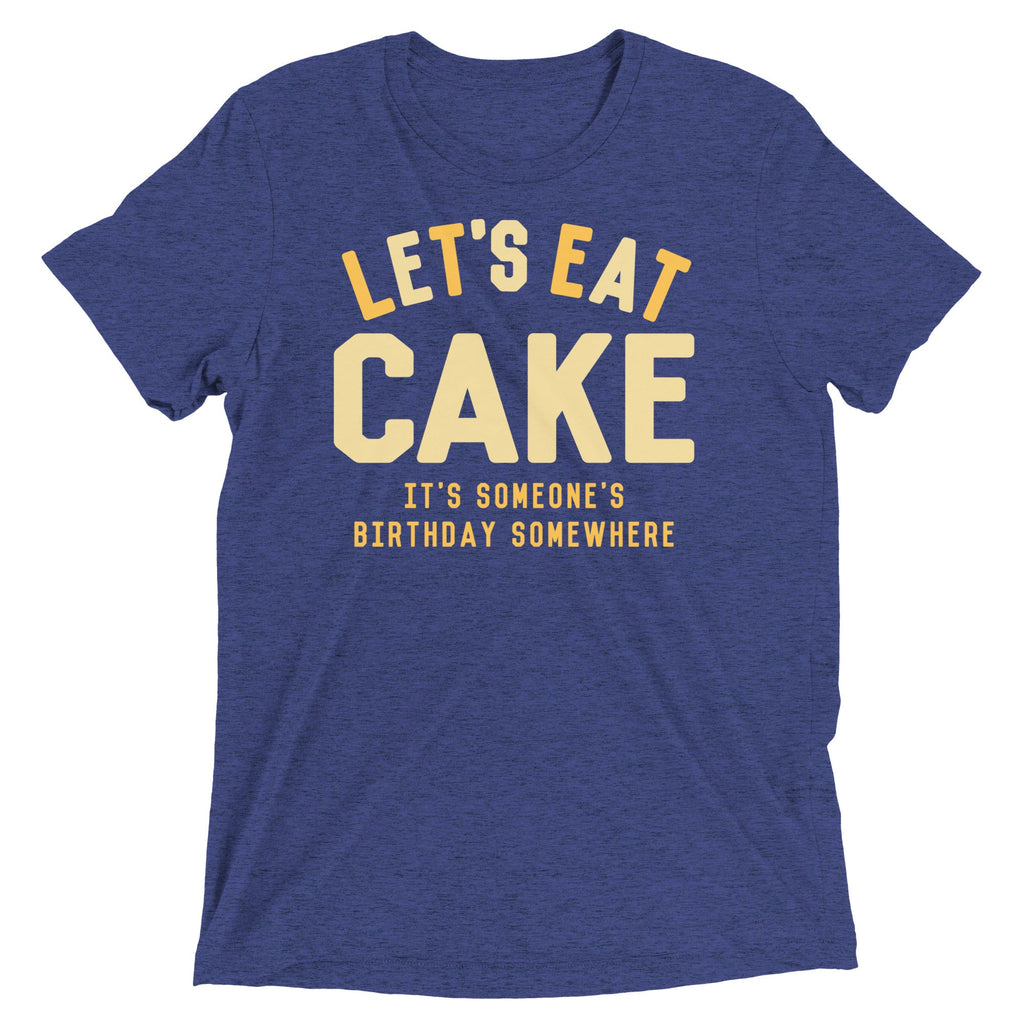 Let's Eat Cake Men's Tri-Blend Tee