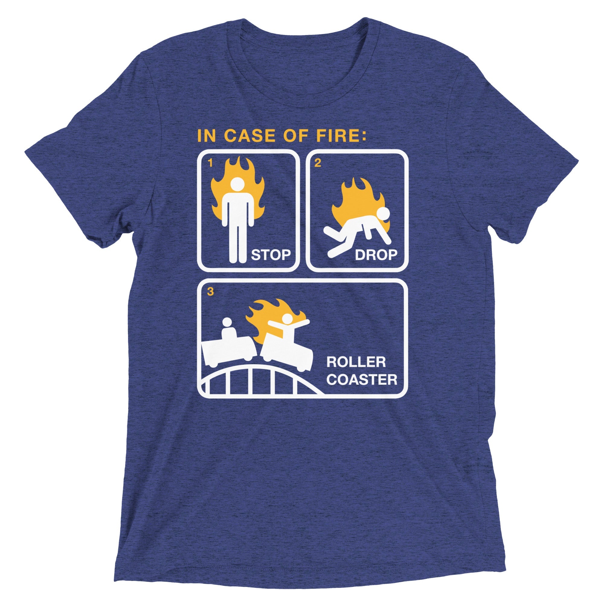 Stop Drop Roller Coaster Men's Tri-Blend Tee