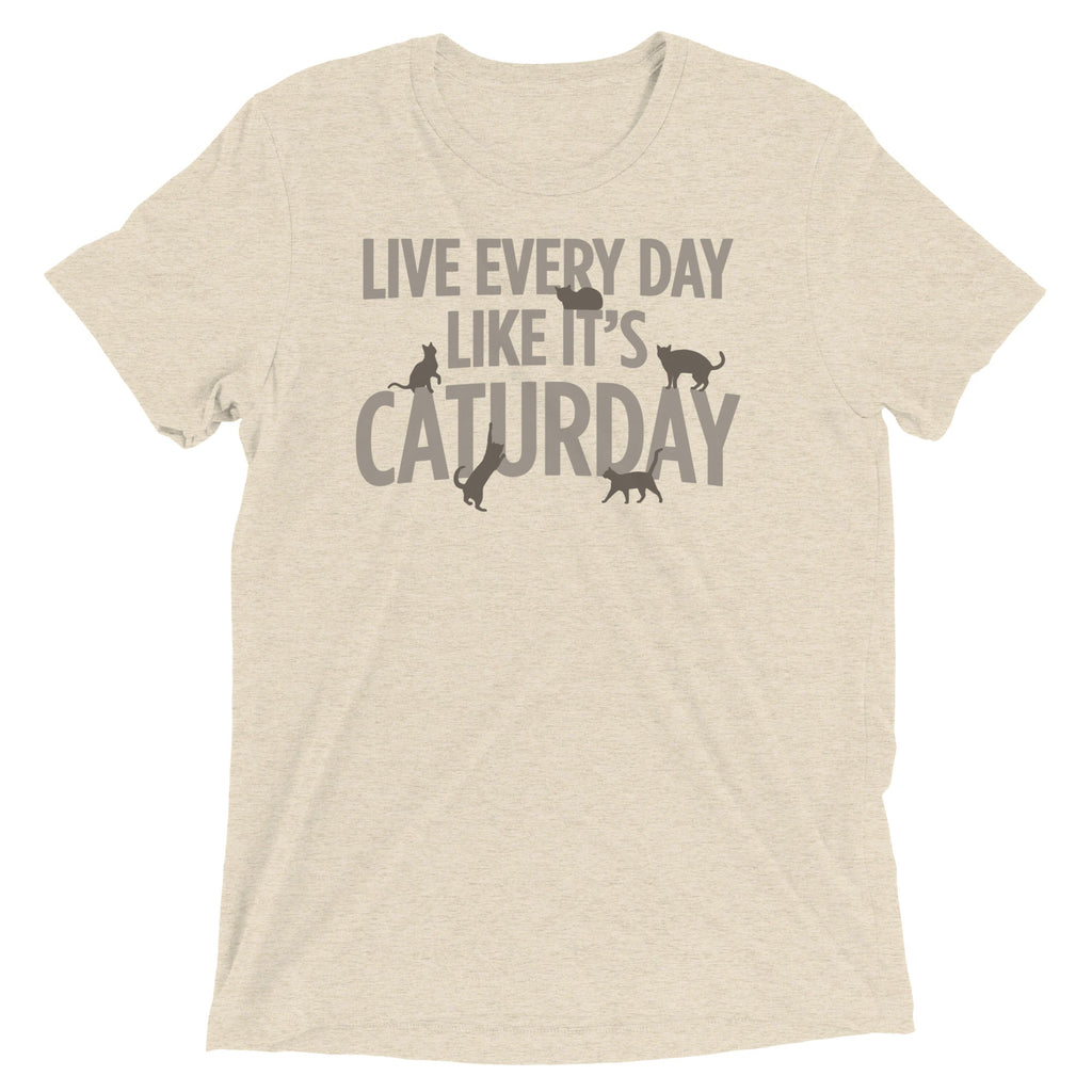Live Every Day Like It's Caturday Men's Tri-Blend Tee