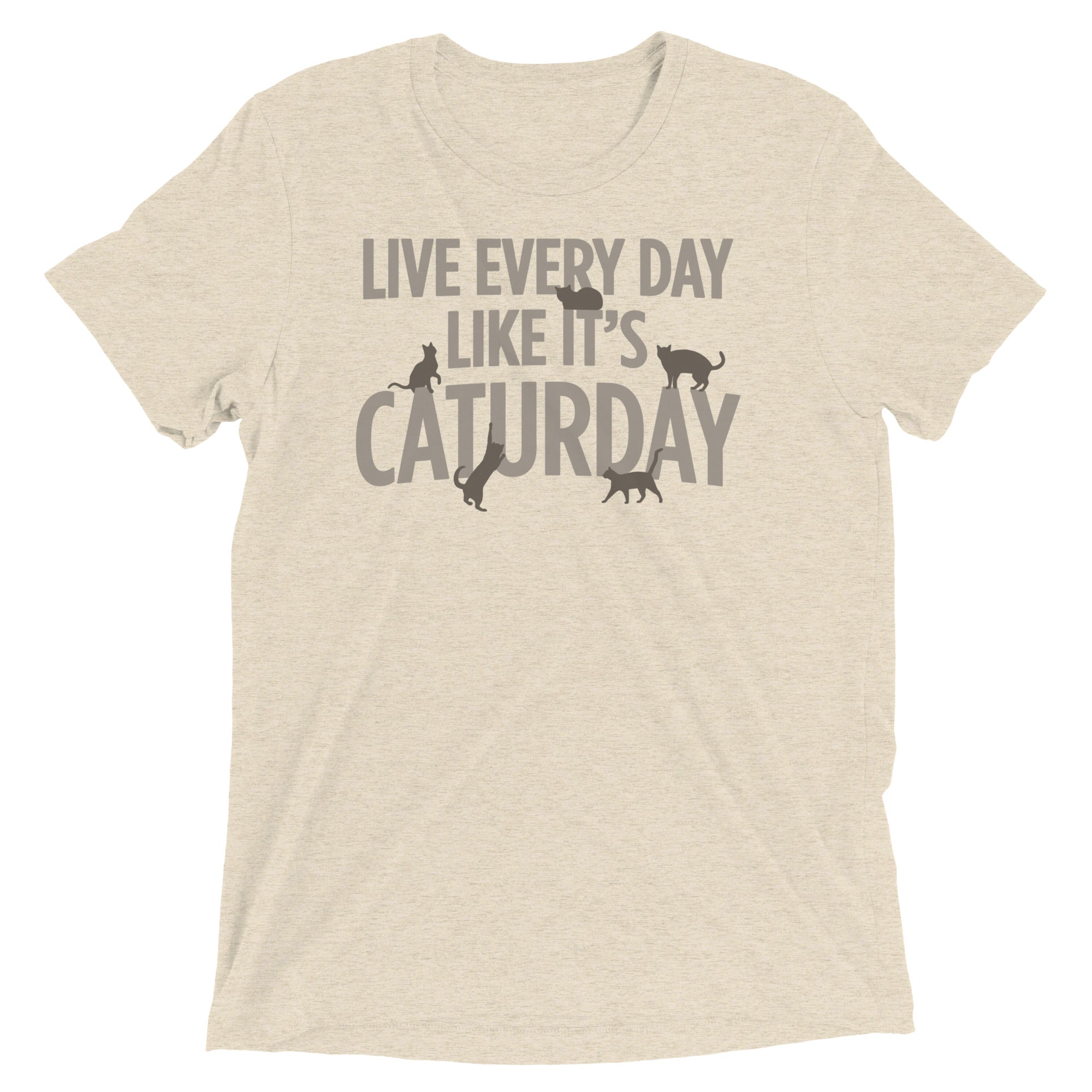 Live Every Day Like It's Caturday Men's Tri-Blend Tee
