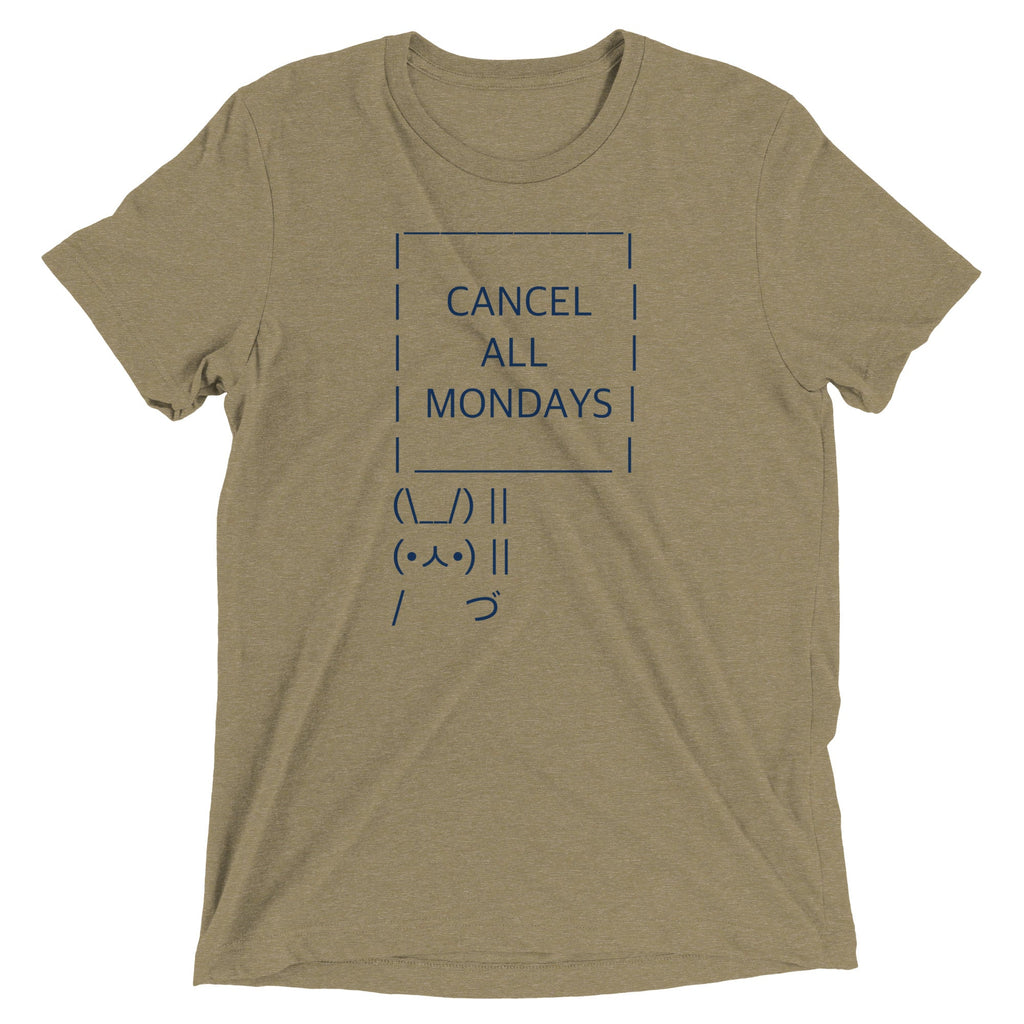 Cancel All Mondays Bunny Men's Tri-Blend Tee