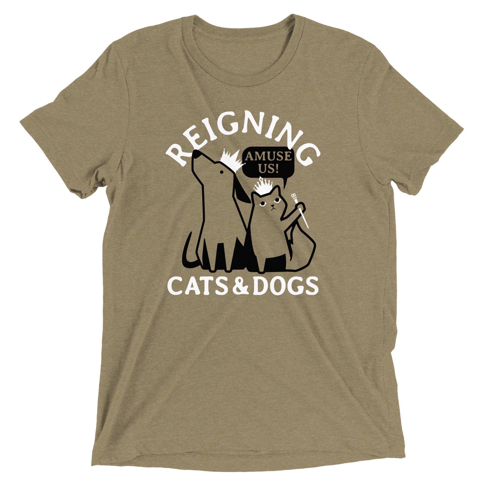 Reigning Cats And Dogs Men's Tri-Blend Tee