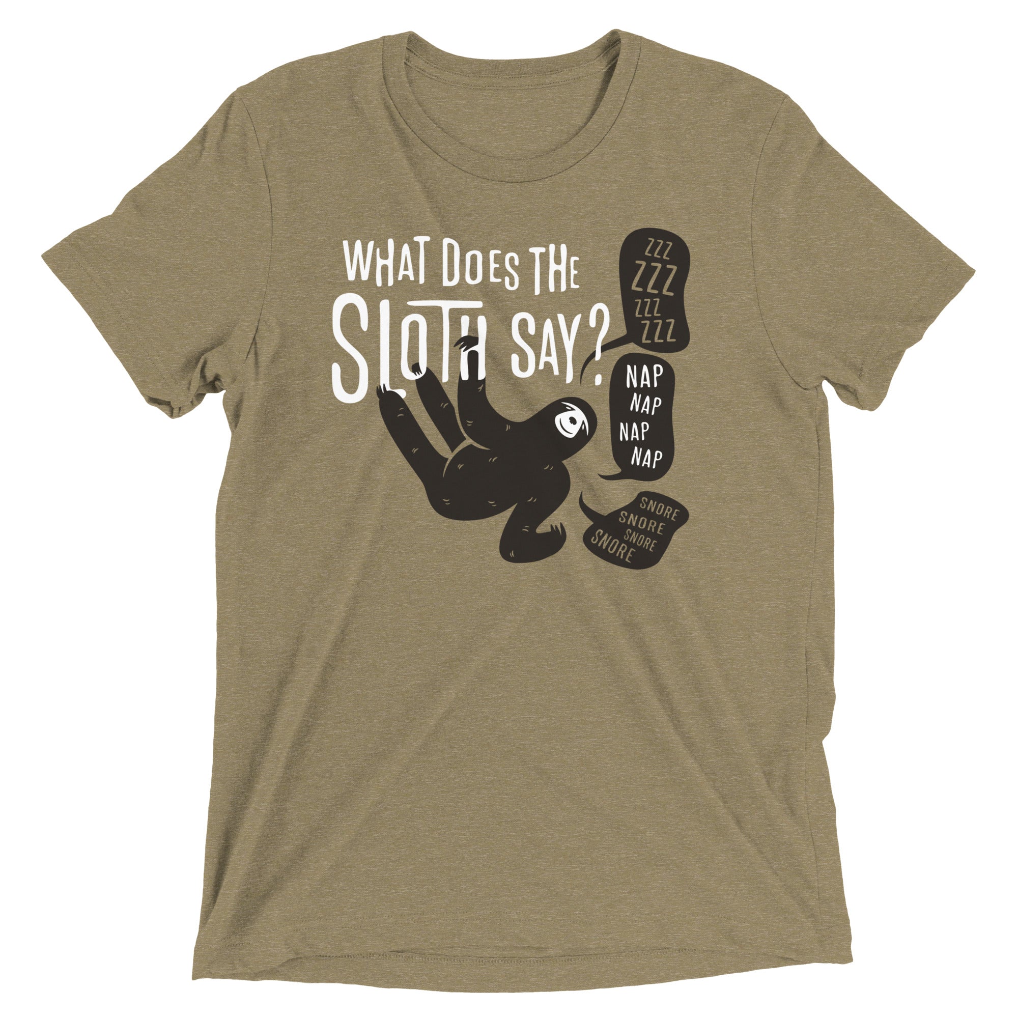 What Does The Sloth Say? Men's Tri-Blend Tee
