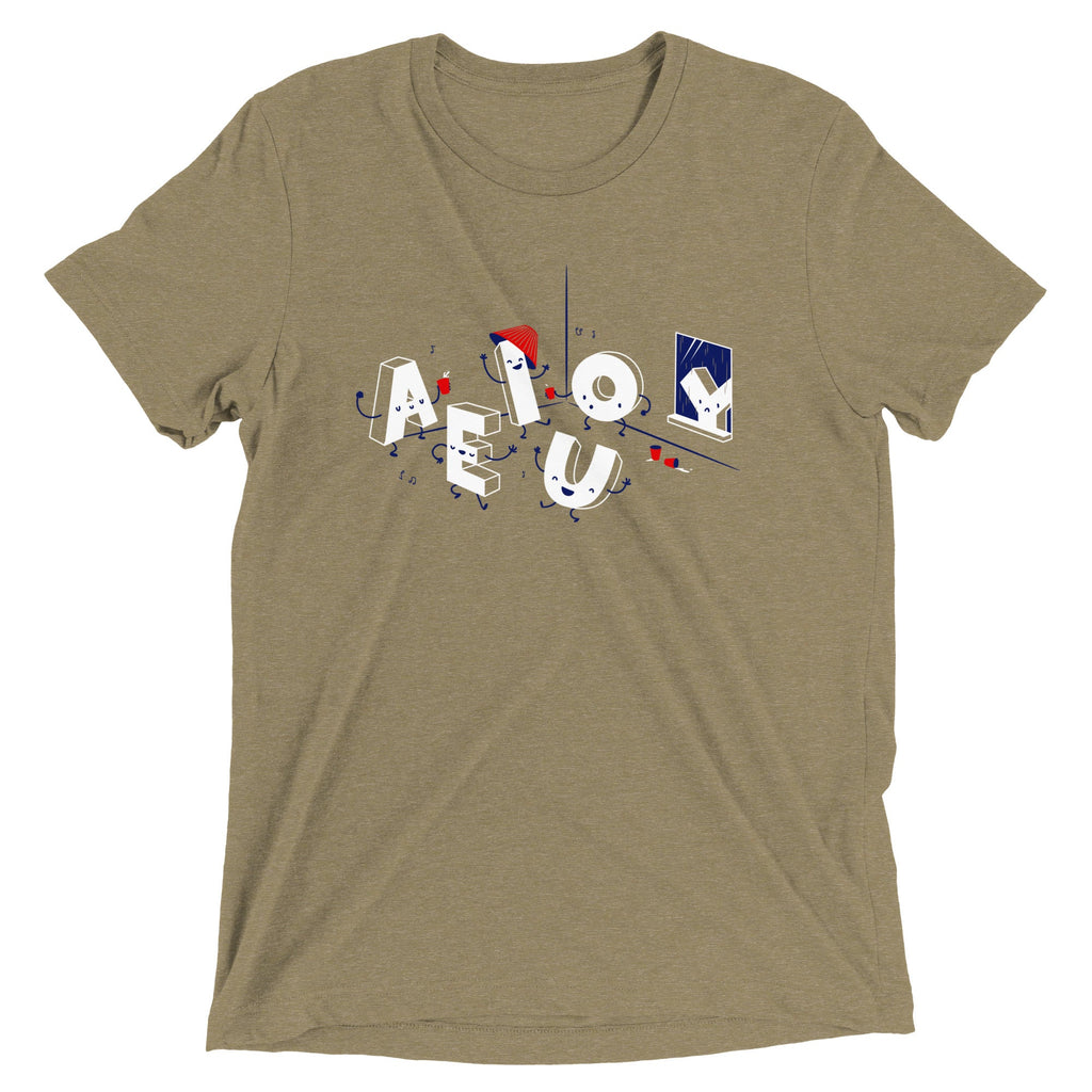 Vowel Party Time Men's Tri-Blend Tee