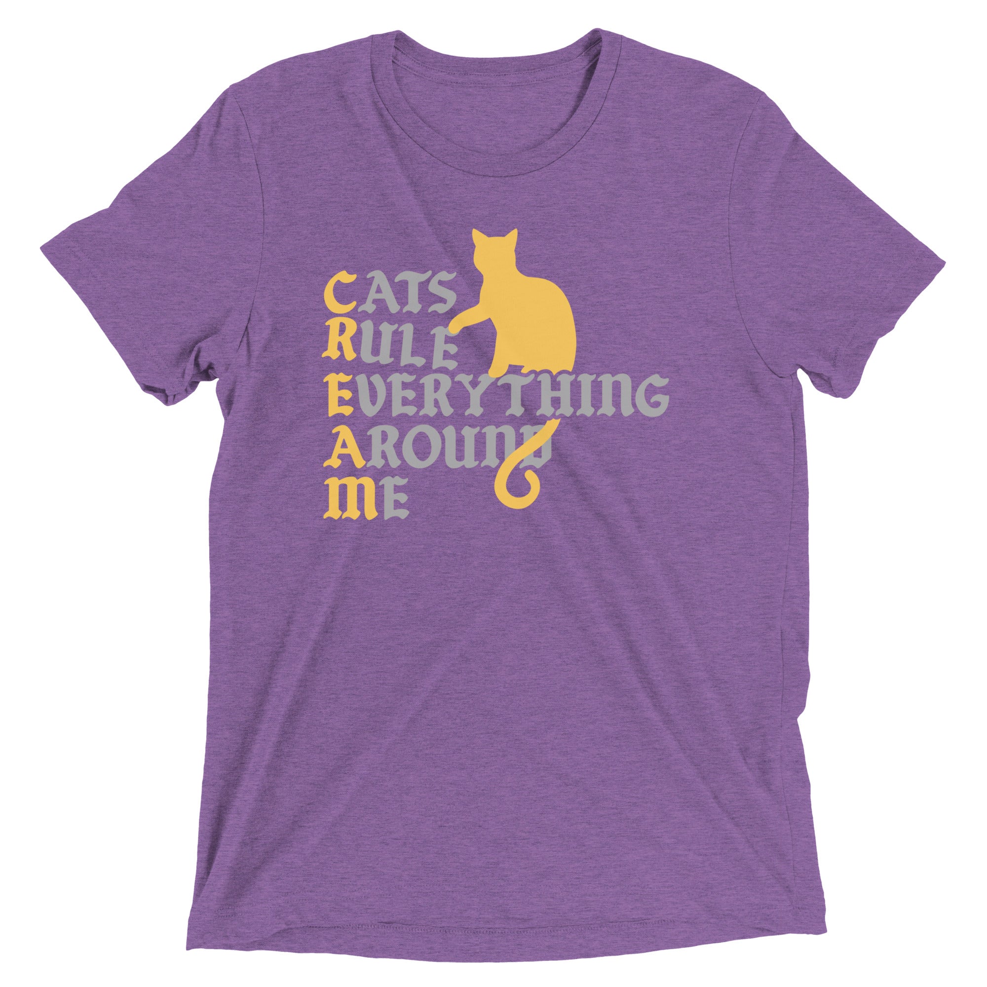 Cats Rule Everything Around Me Men's Tri-Blend Tee