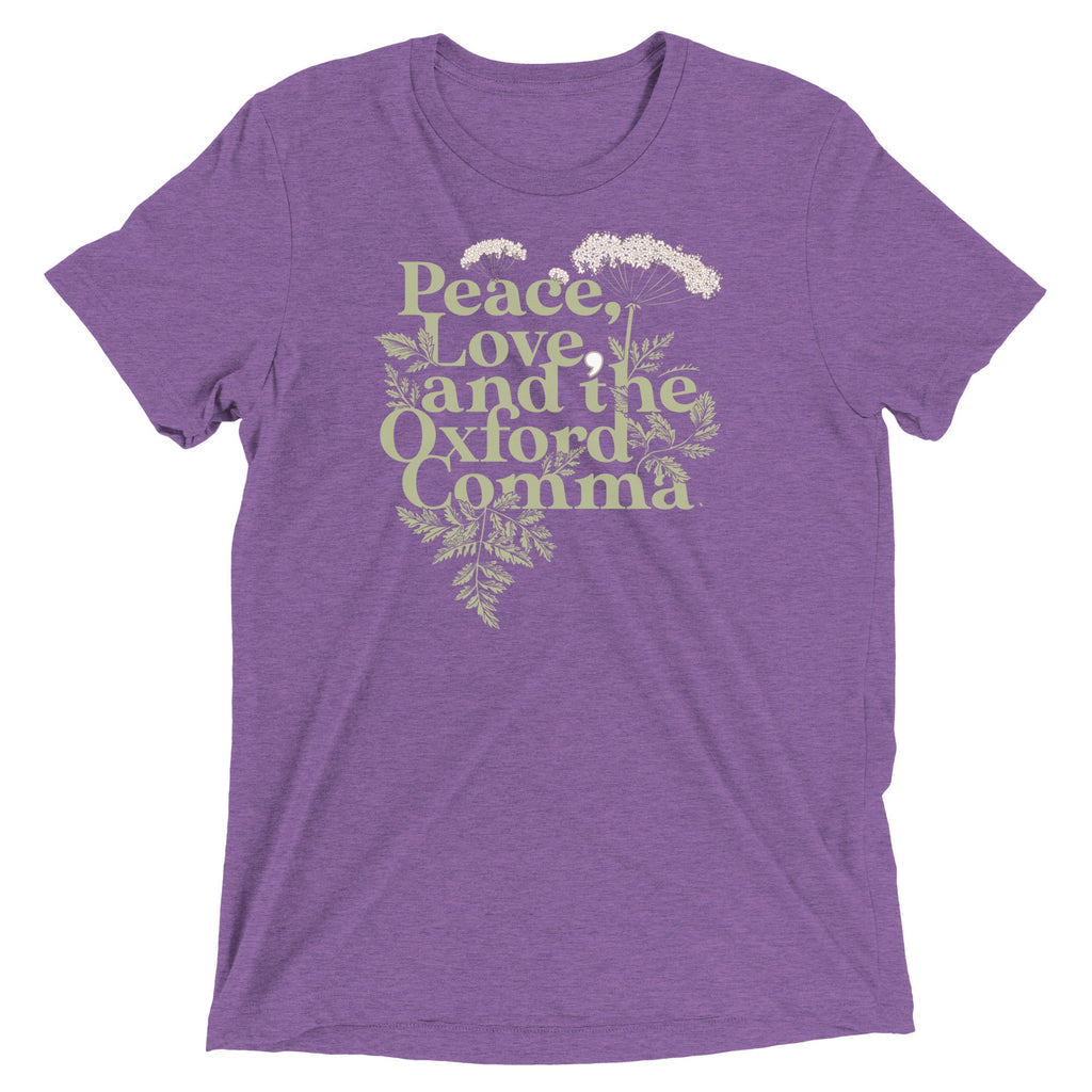 Peace, Love, And The Oxford Comma Men's Tri-Blend Tee