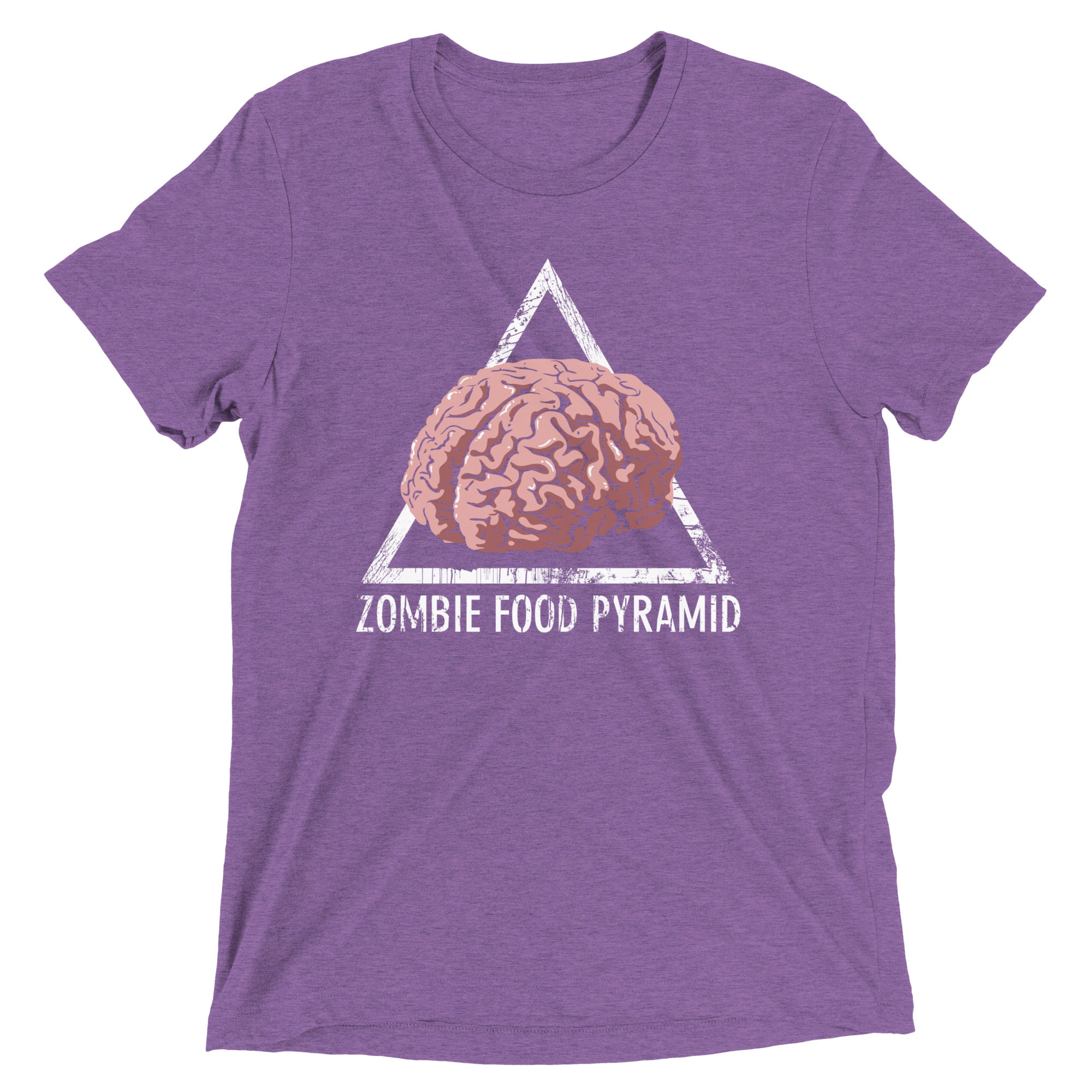 Zombie Food Pyramid Men's Tri-Blend Tee