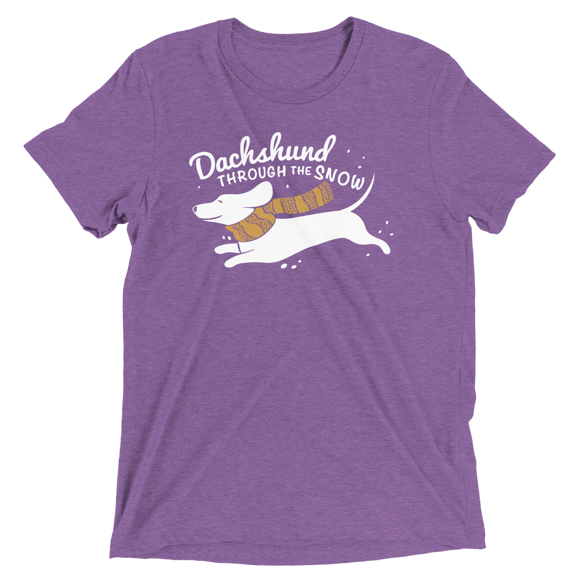 Dachshund Through The Snow Men's Tri-Blend Tee