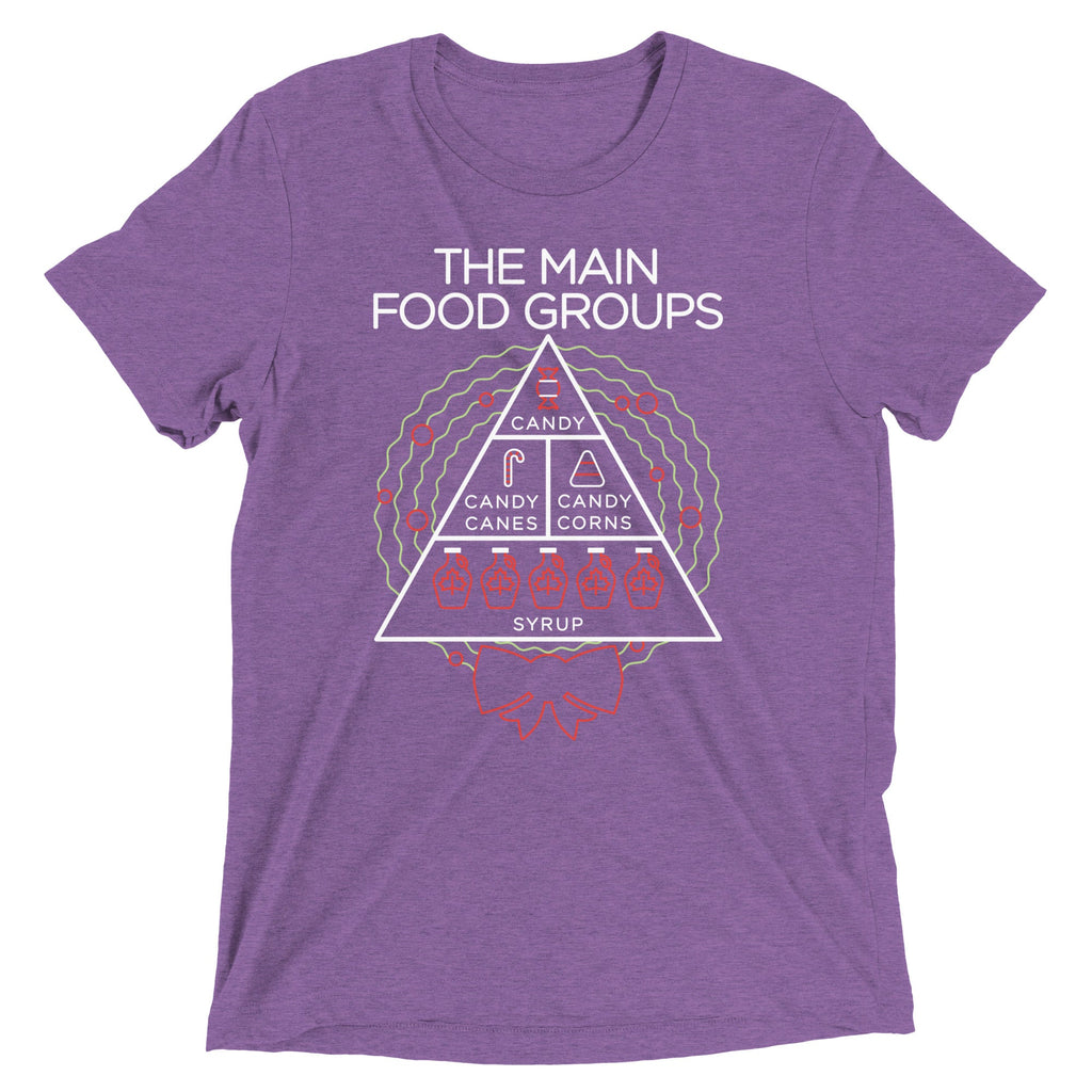 The Main Food Groups Men's Tri-Blend Tee