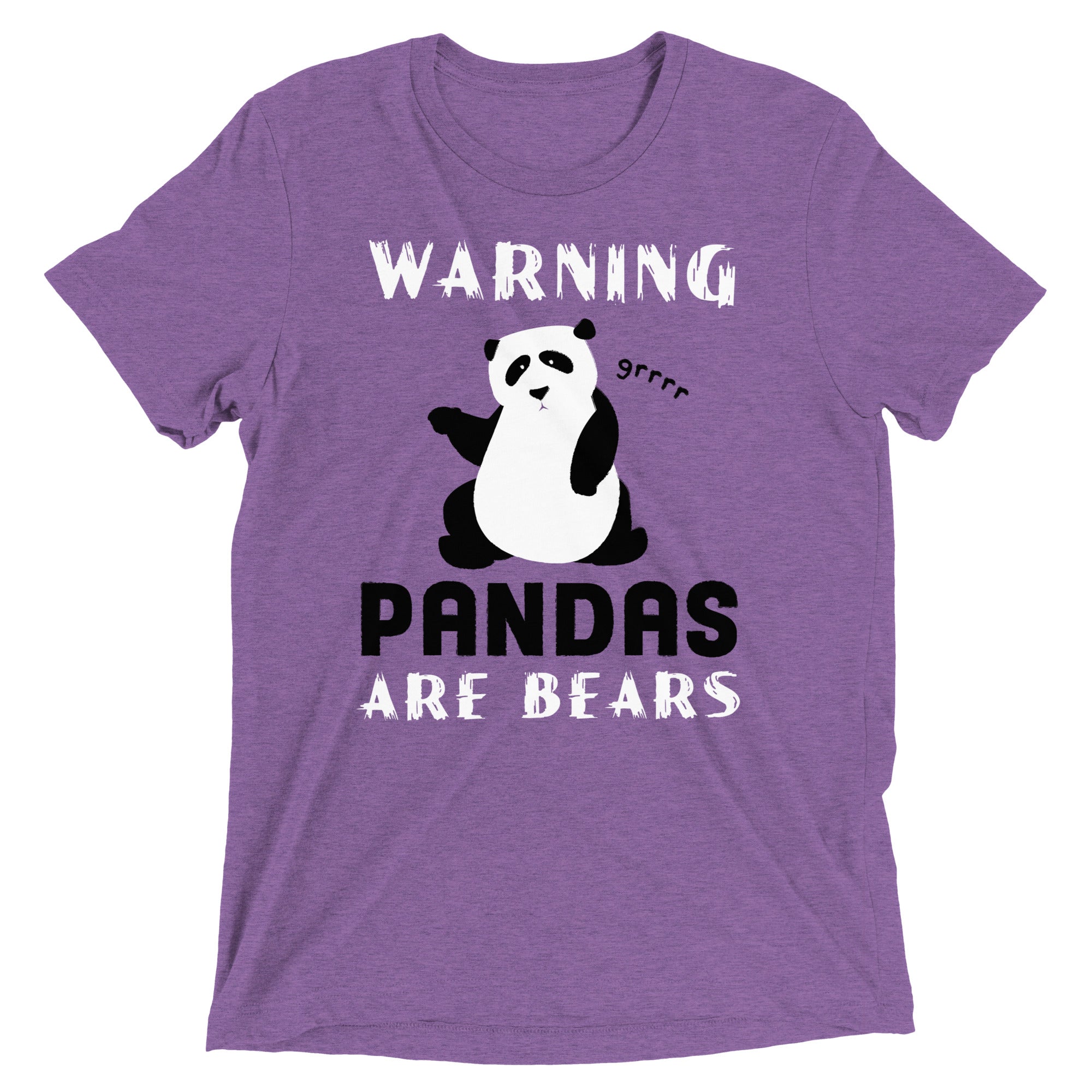Warning, Pandas Are Bears Men's Tri-Blend Tee