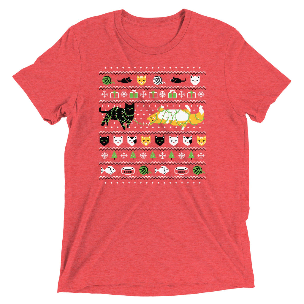 Ugly Cat Sweater Men's Tri-Blend Tee