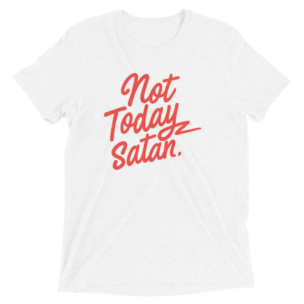 Not Today Satan Men's Tri-Blend Tee