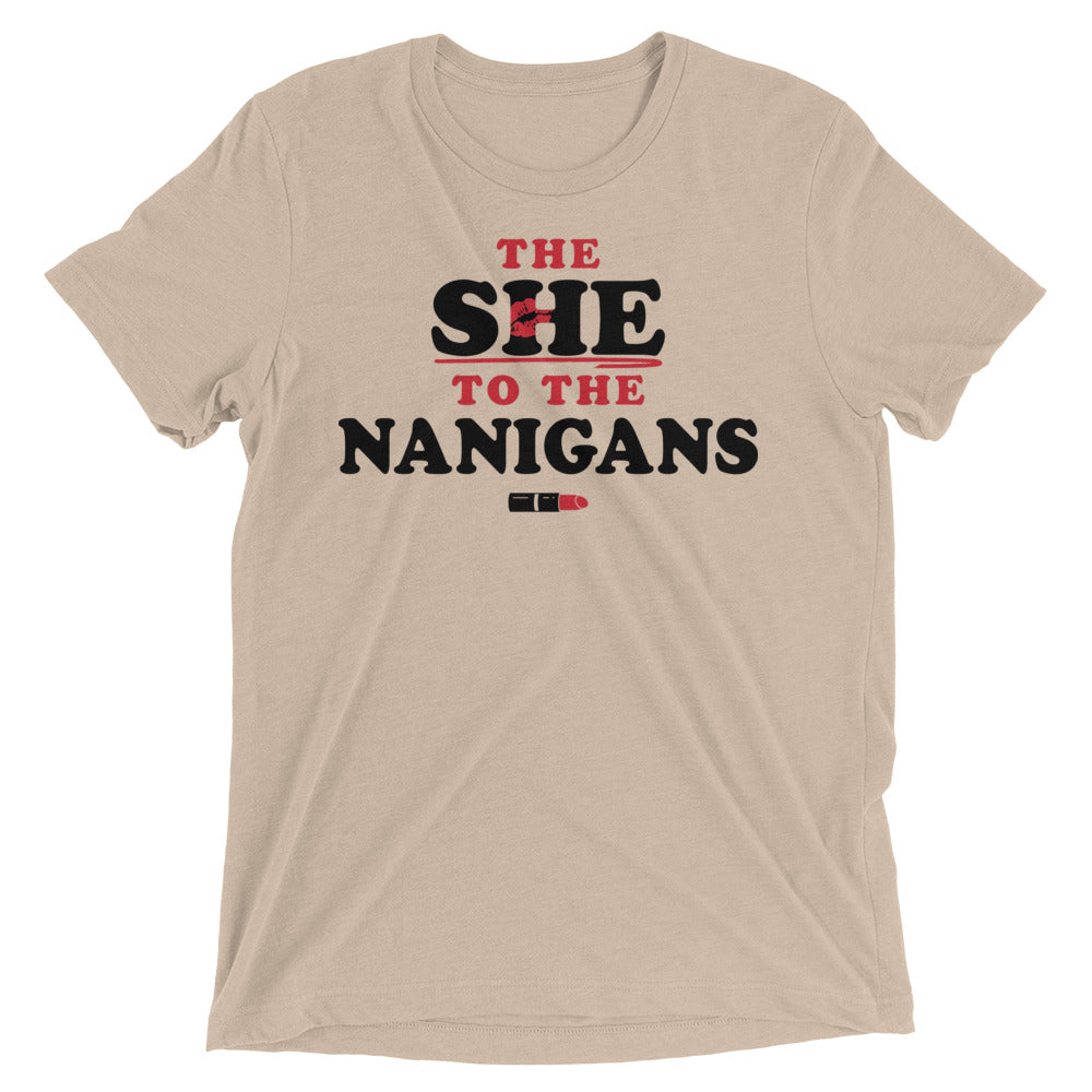 The She To The Nanigans Men's Tri-Blend Tee