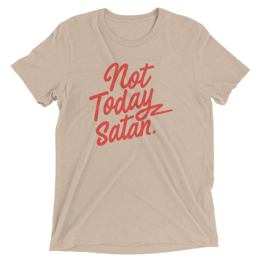 Not Today Satan Men's Tri-Blend Tee