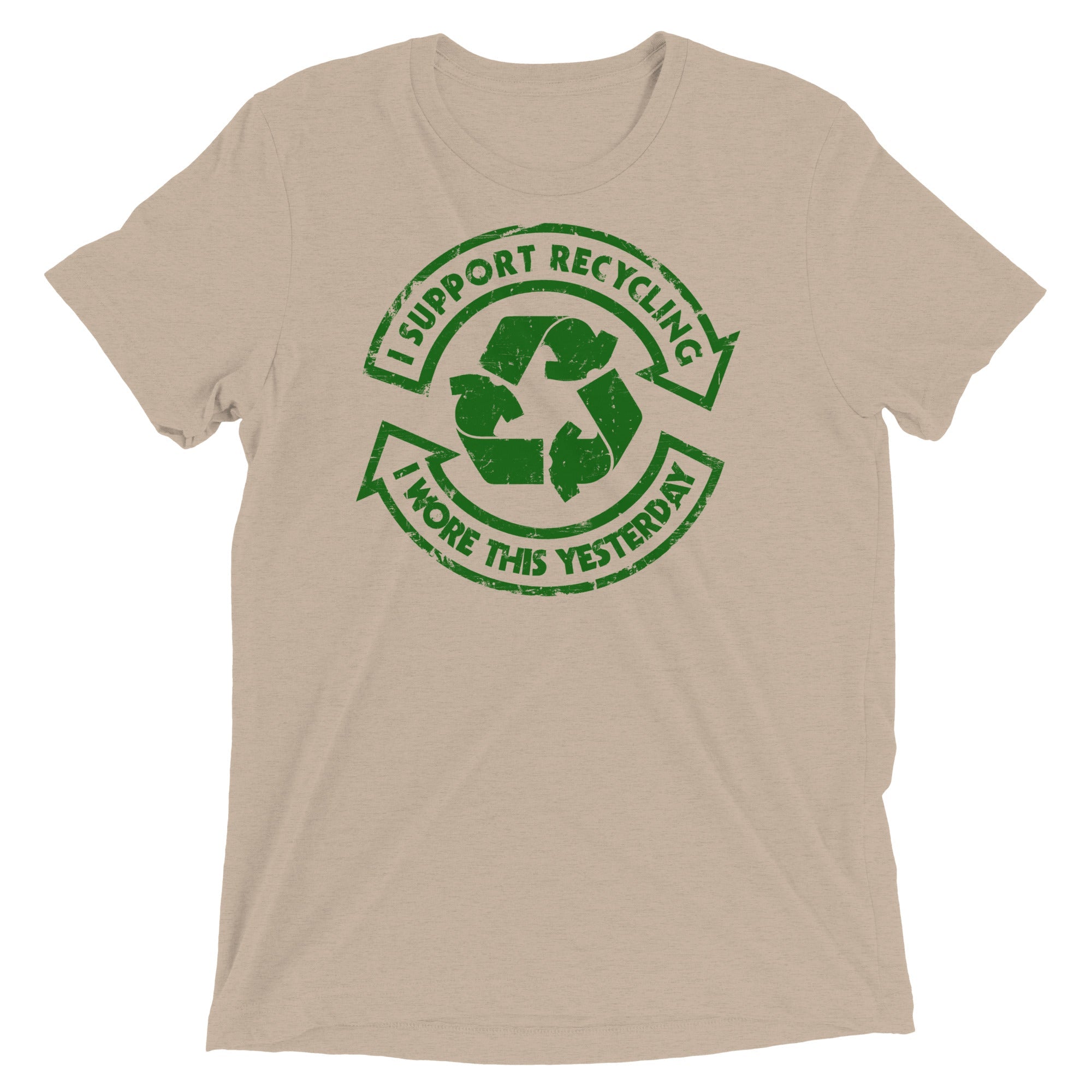 I Support Recycling Men's Tri-Blend Tee