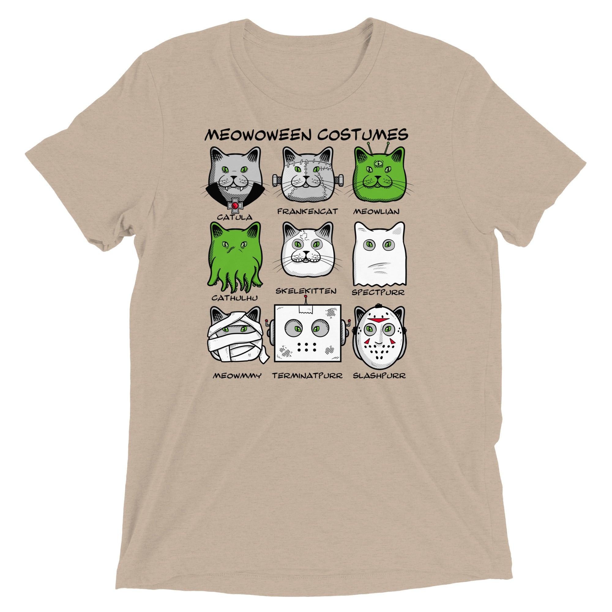 Meowoween Costumes Men's Tri-Blend Tee