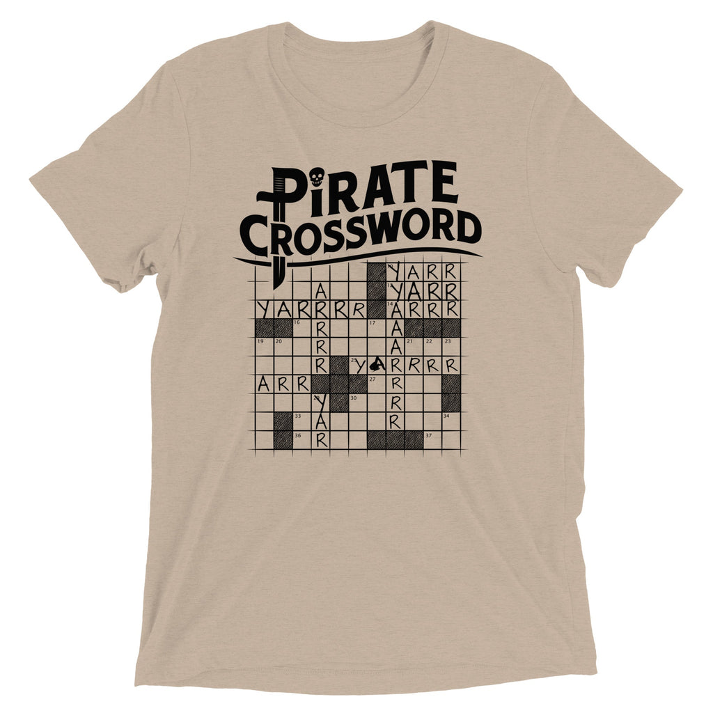 Pirate Crossword Men's Tri-Blend Tee