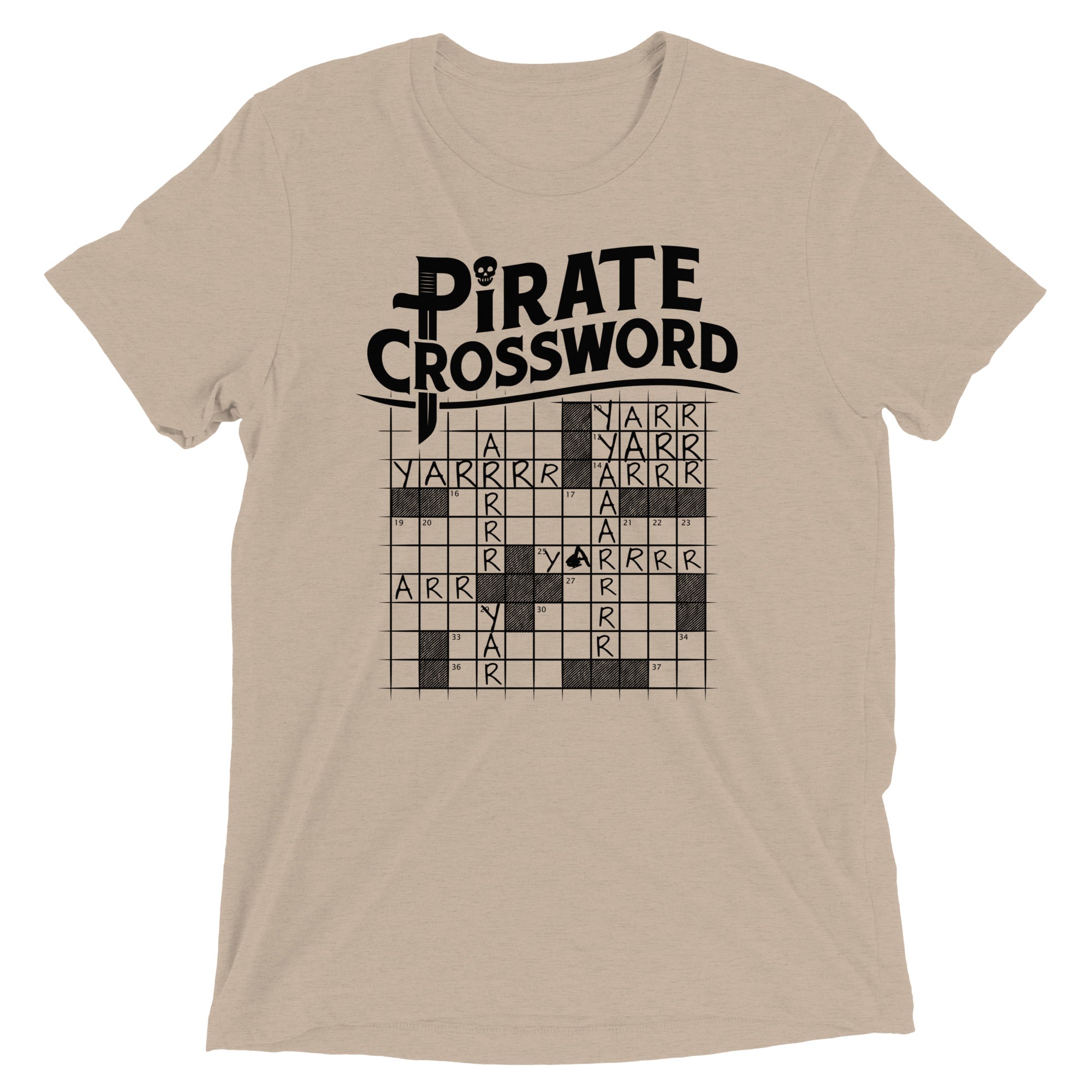 Pirate Crossword Men's Tri-Blend Tee