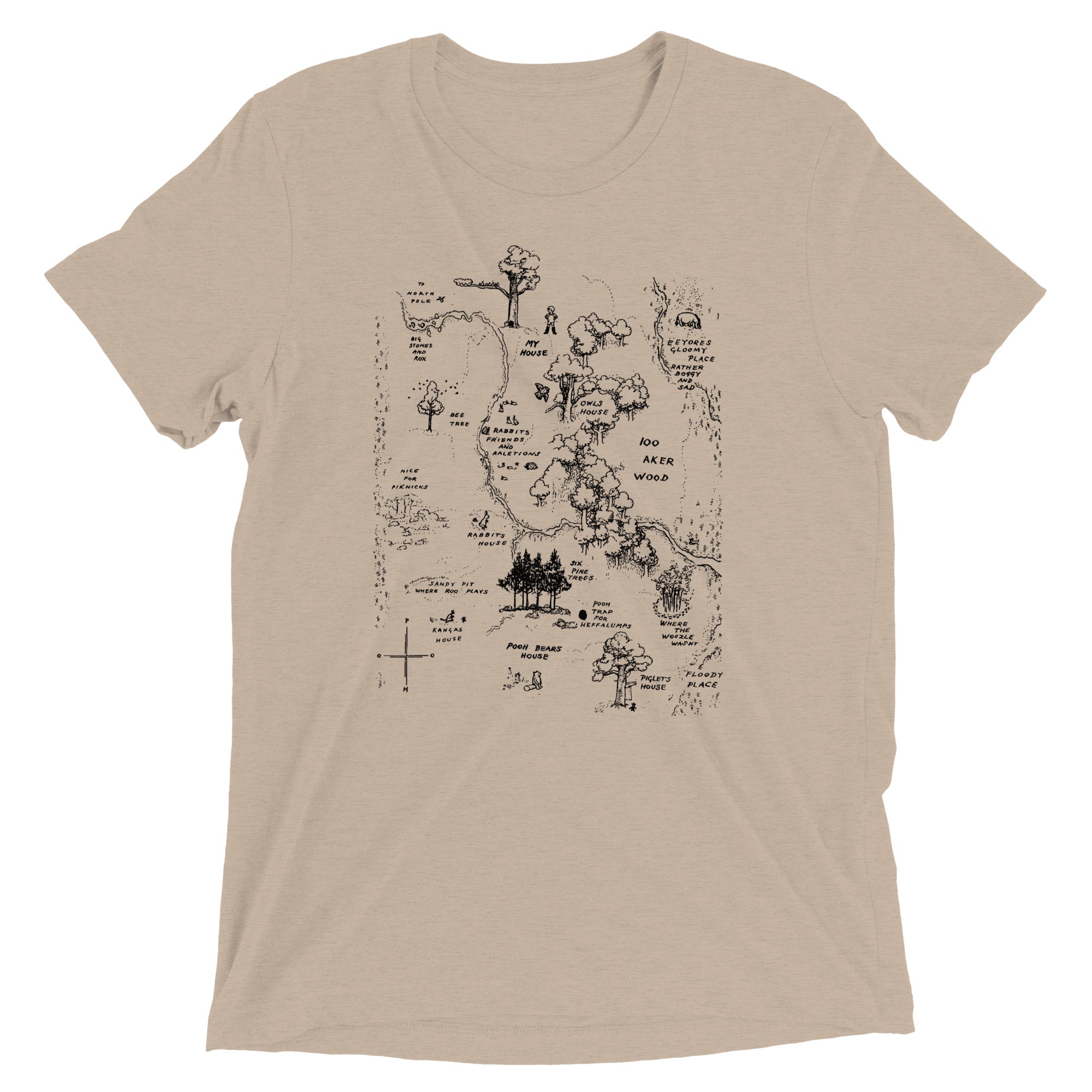 100 Acre Map Men's Tri-Blend Tee
