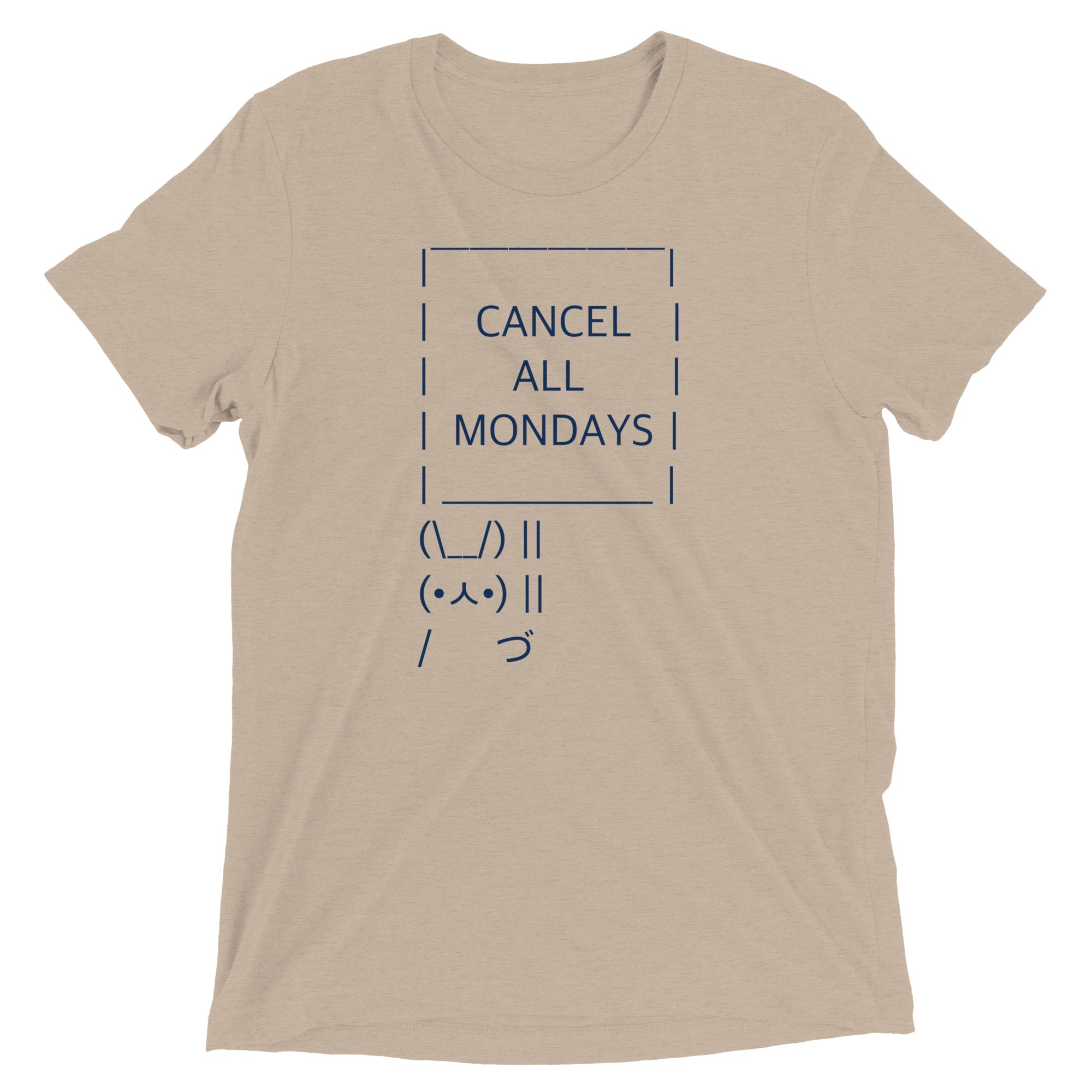 Cancel All Mondays Bunny Men's Tri-Blend Tee