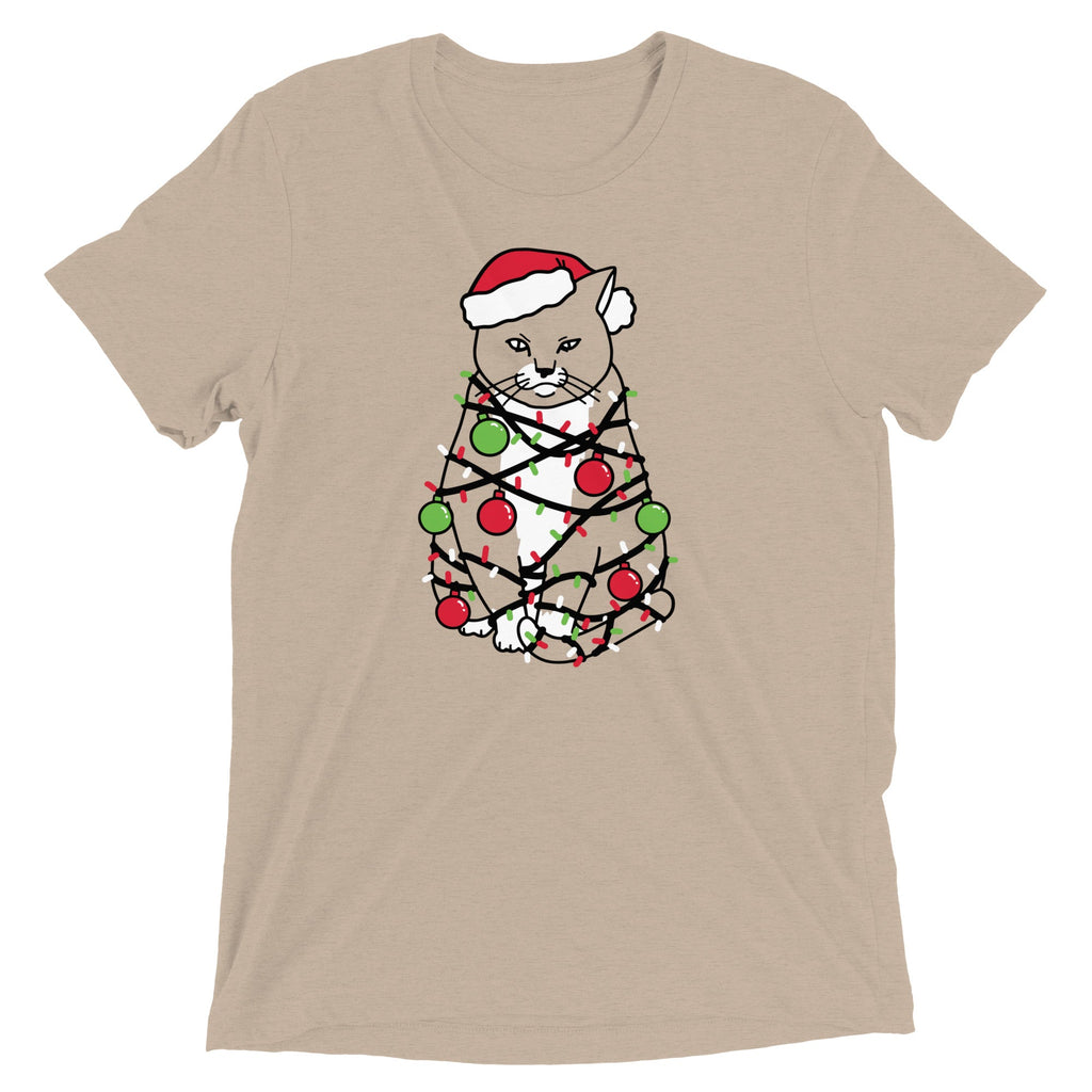 Meowy Christmas Men's Tri-Blend Tee