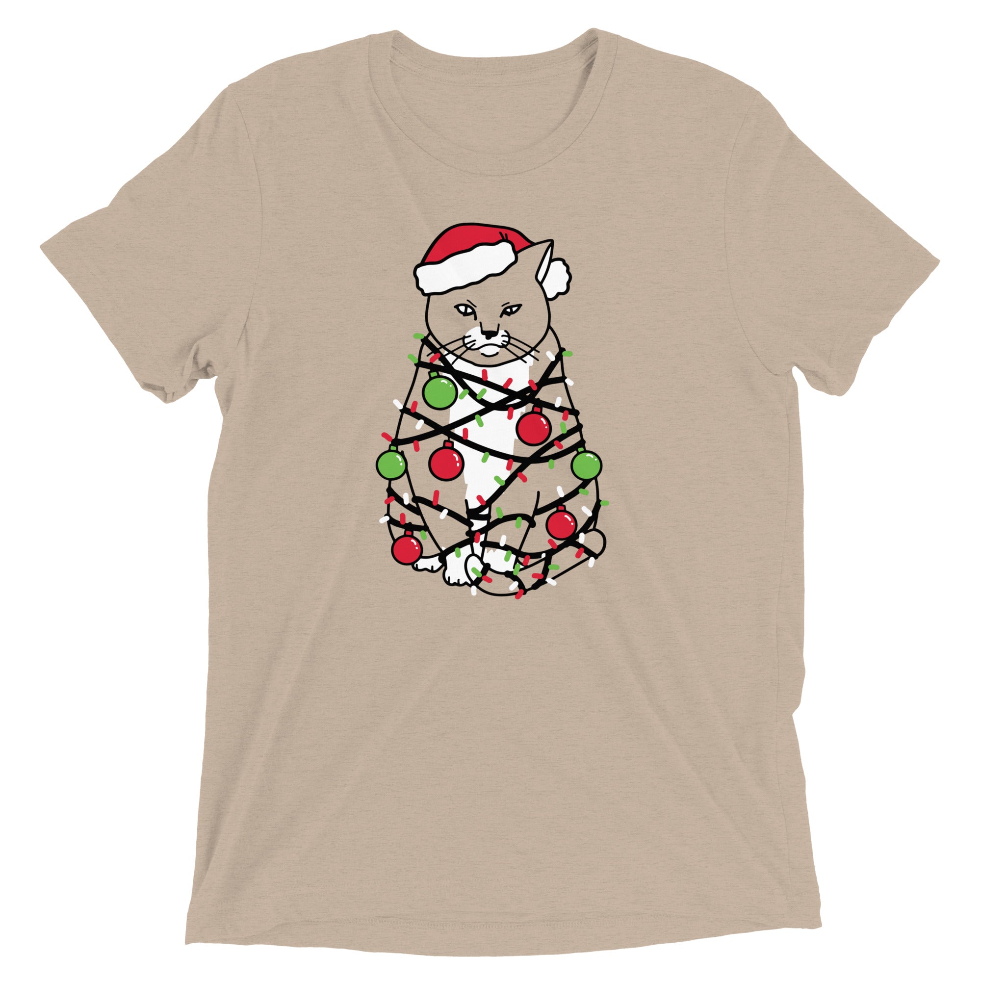 Meowy Christmas Men's Tri-Blend Tee