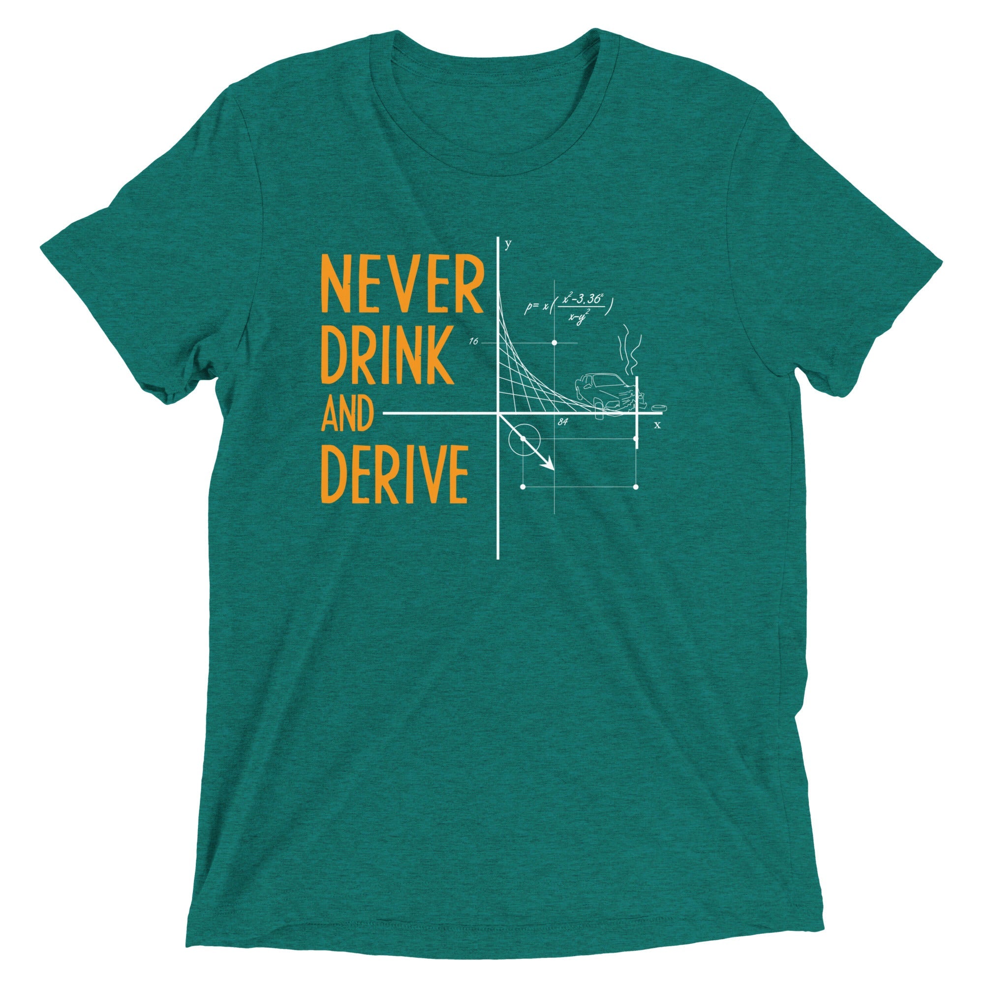 Never Drink and Derive Men's Tri-Blend Tee